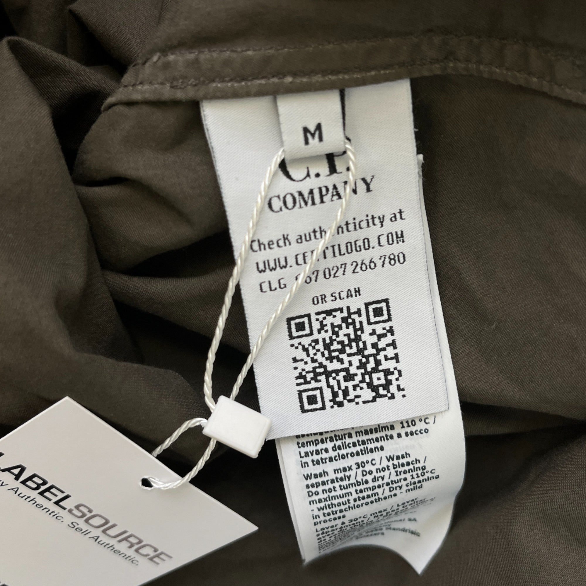 Men's Lens Logo Long Sleeve Shirt Khaki Size M