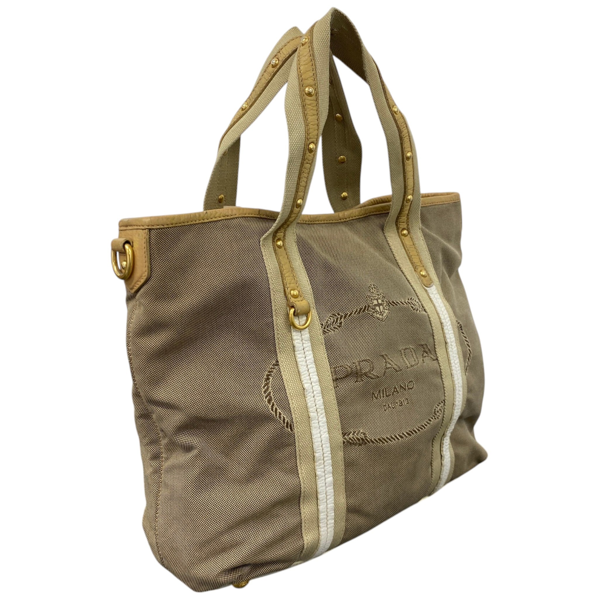 Women's Vintage Logo Jacquard Tote Bag Brown