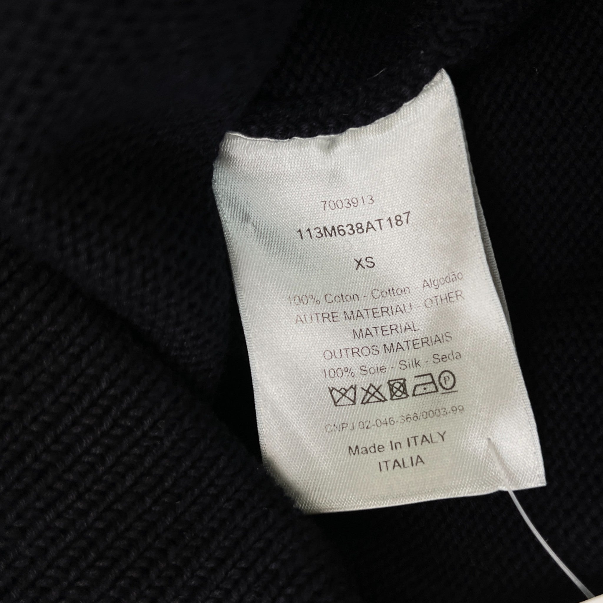 Men's Oblique Stripe Jumper Navy Size XS