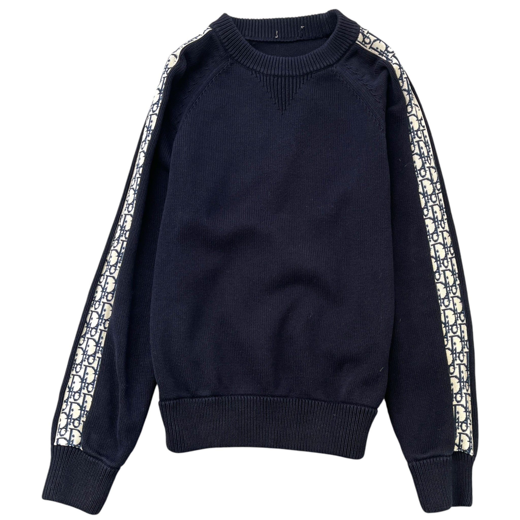 Men's Oblique Stripe Jumper Navy Size XS