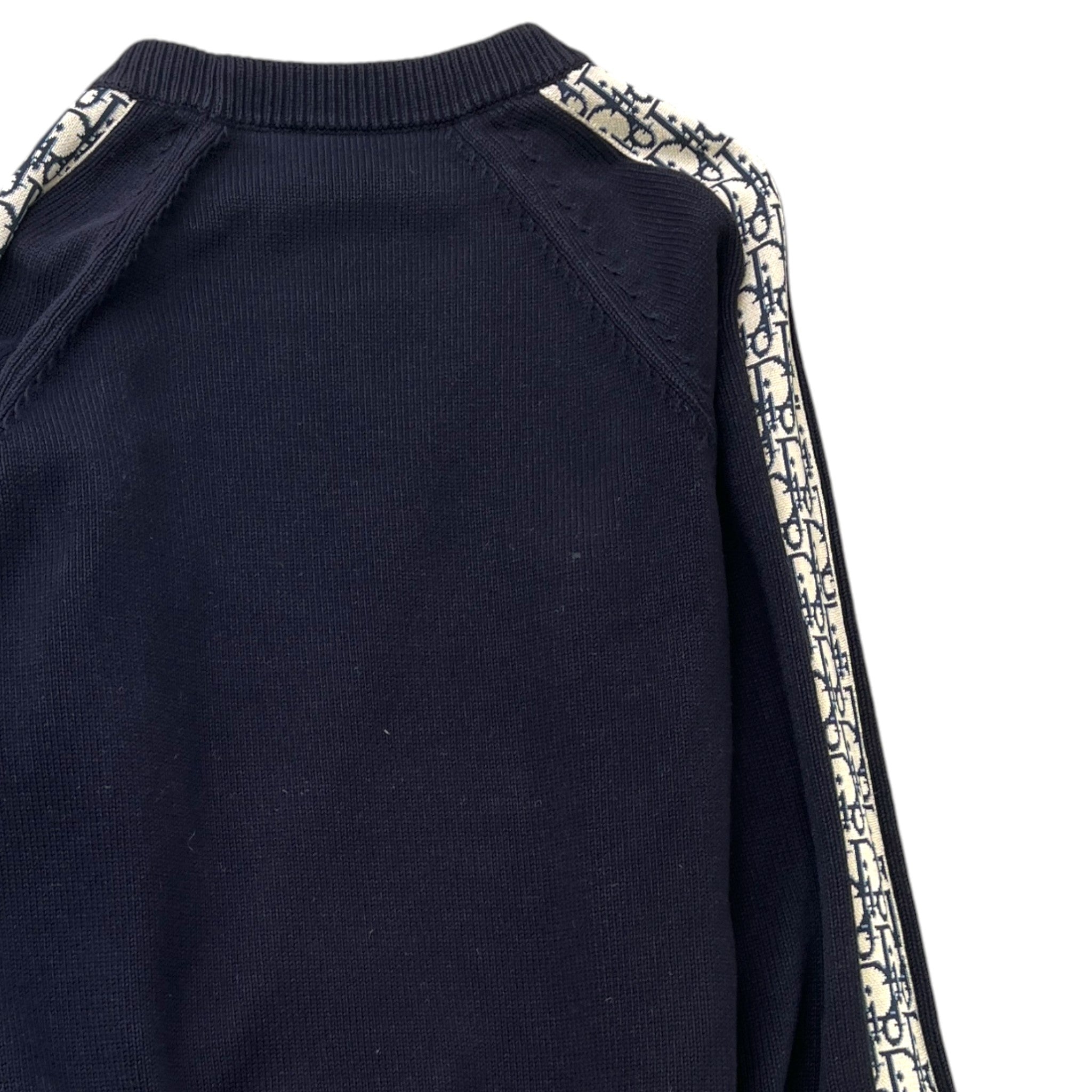 Men's Oblique Stripe Jumper Navy Size XS