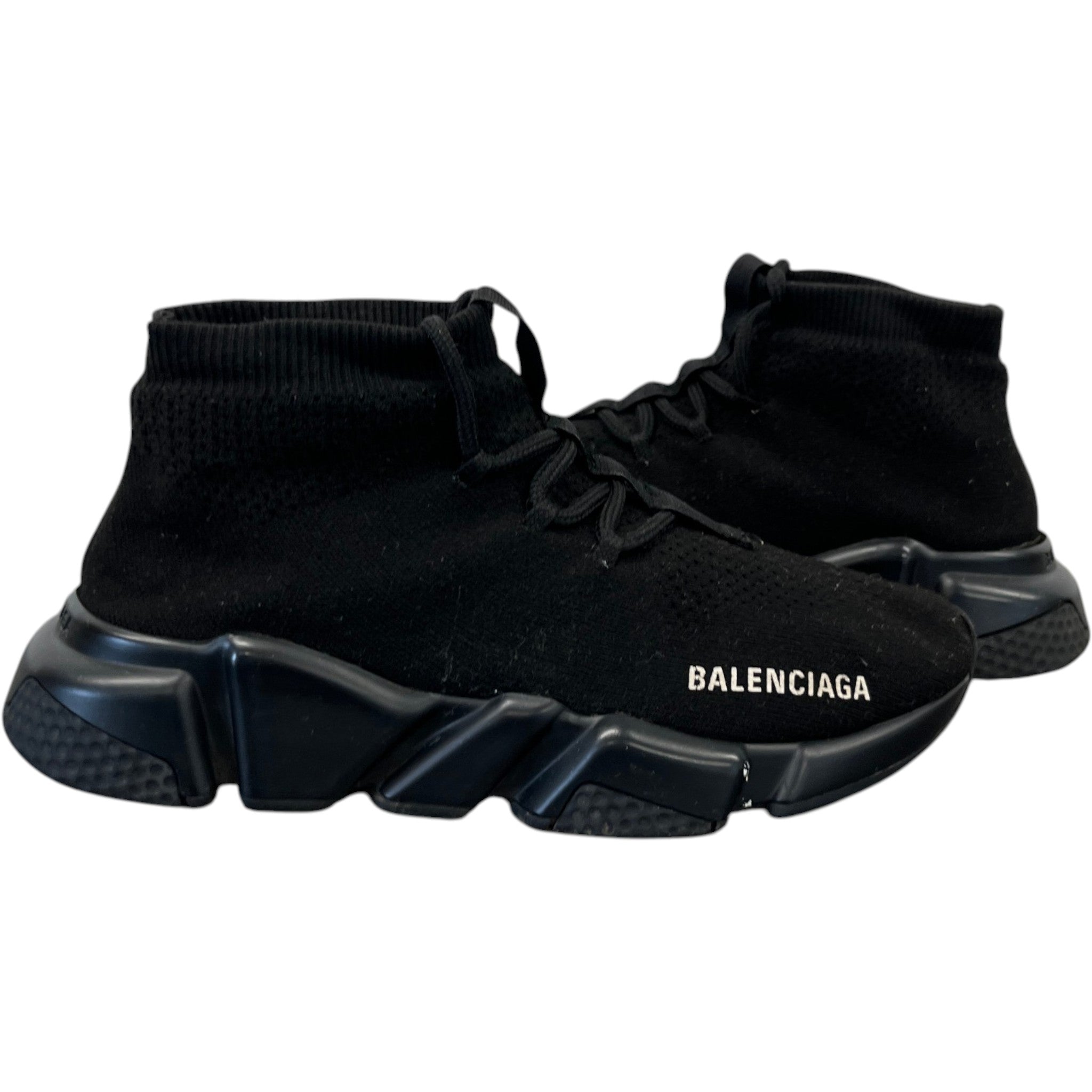 Women's Speed Lace Up High Trainers Black Size EU 36 / UK 3