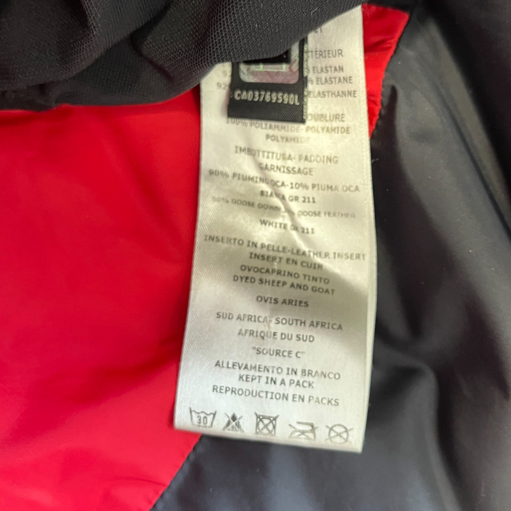 Men's Monster Eye Print Down Jacket Red Size IT 48 / M