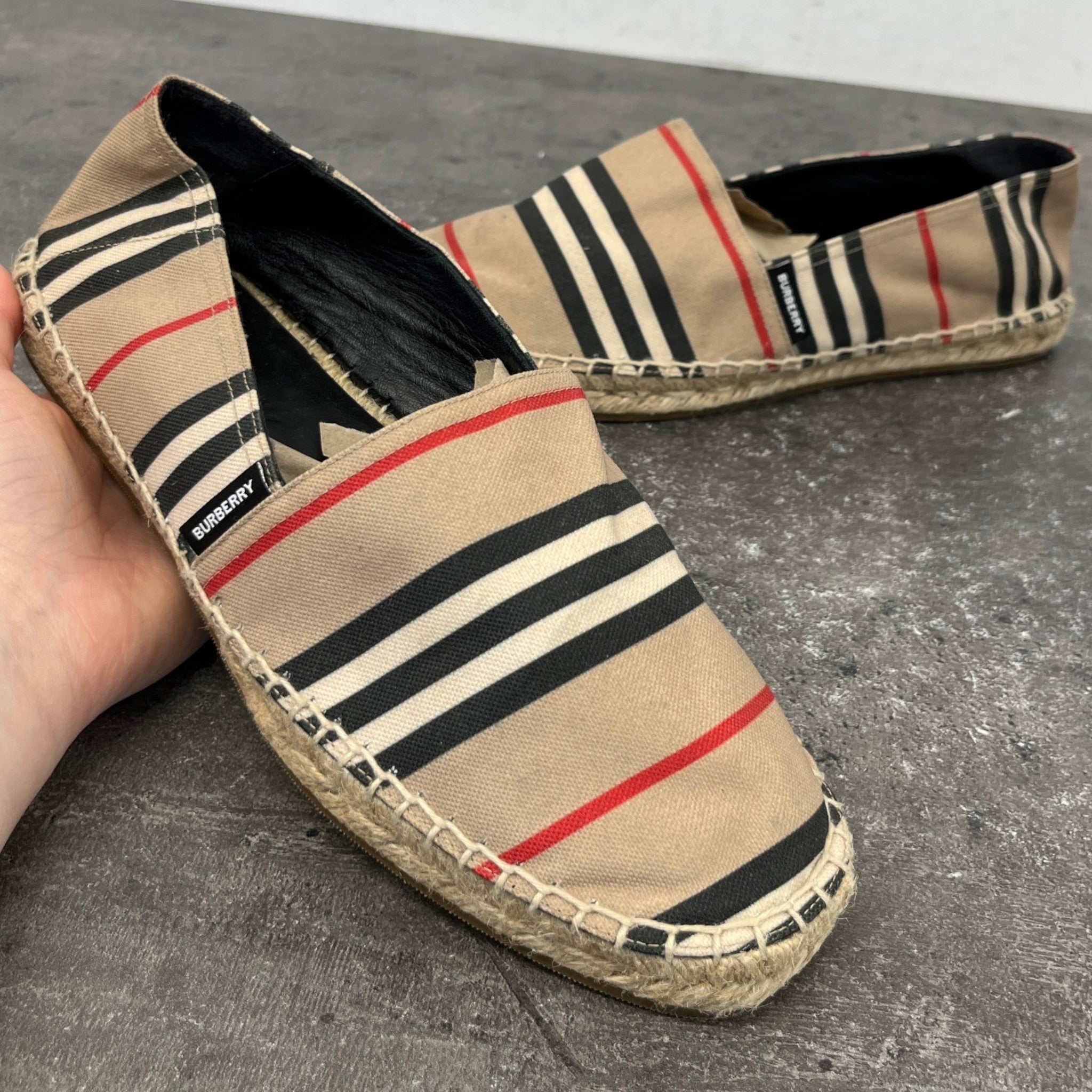 Women's Icon Stripe Espadrilles Beige Size EU 39.5 / UK 6.5