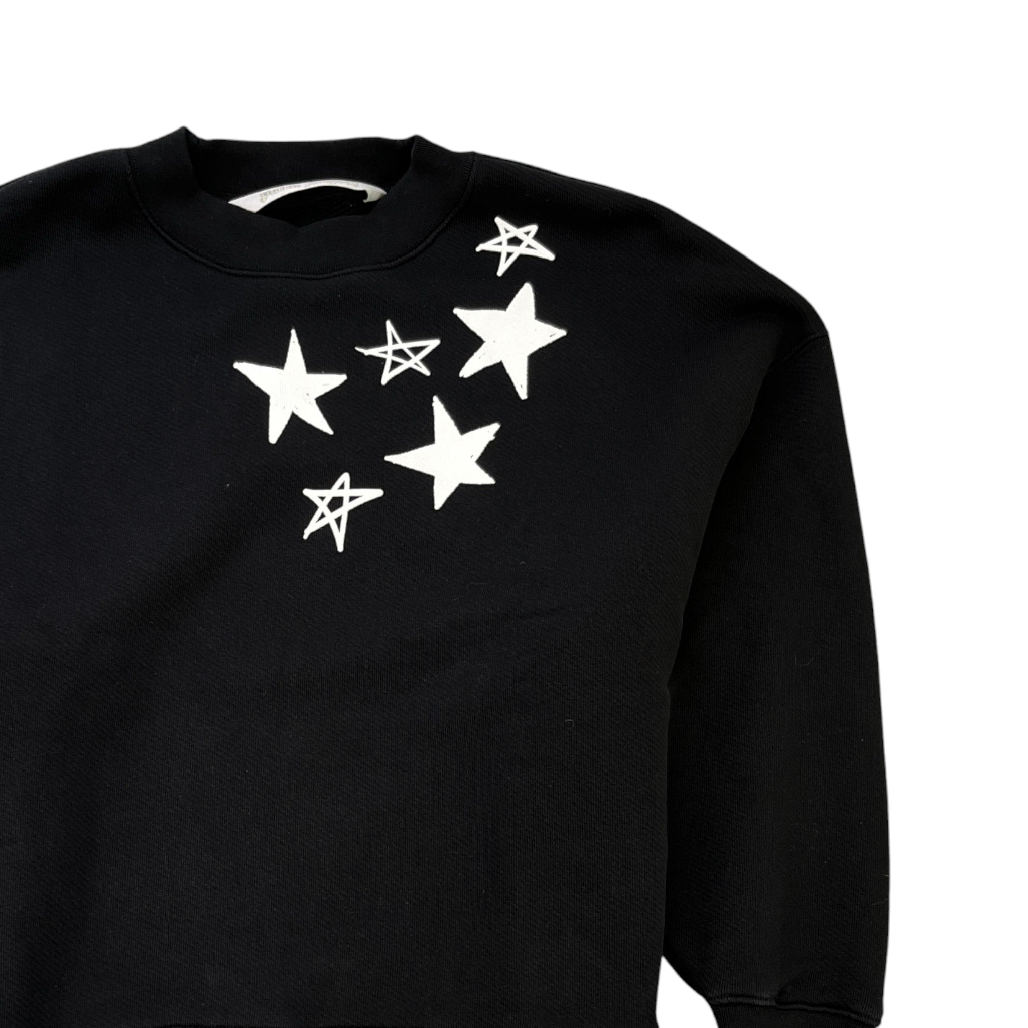 Men's Shooting Stars Logo Sweatshirt Black Size M