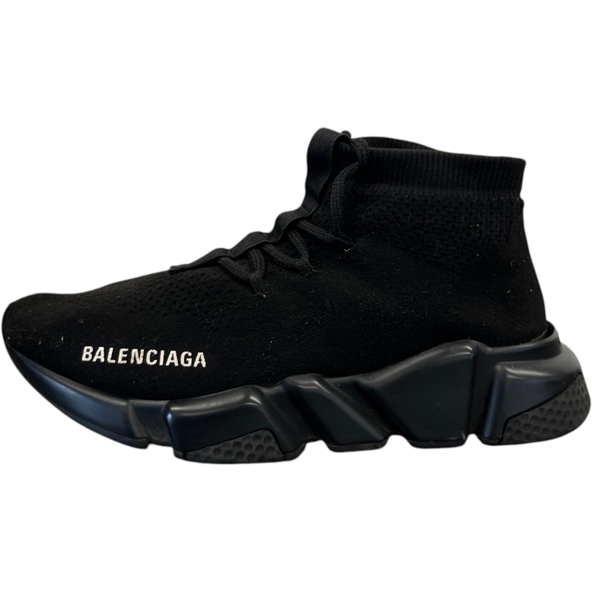 Women's Speed Lace Up High Trainers Black Size EU 36 / UK 3