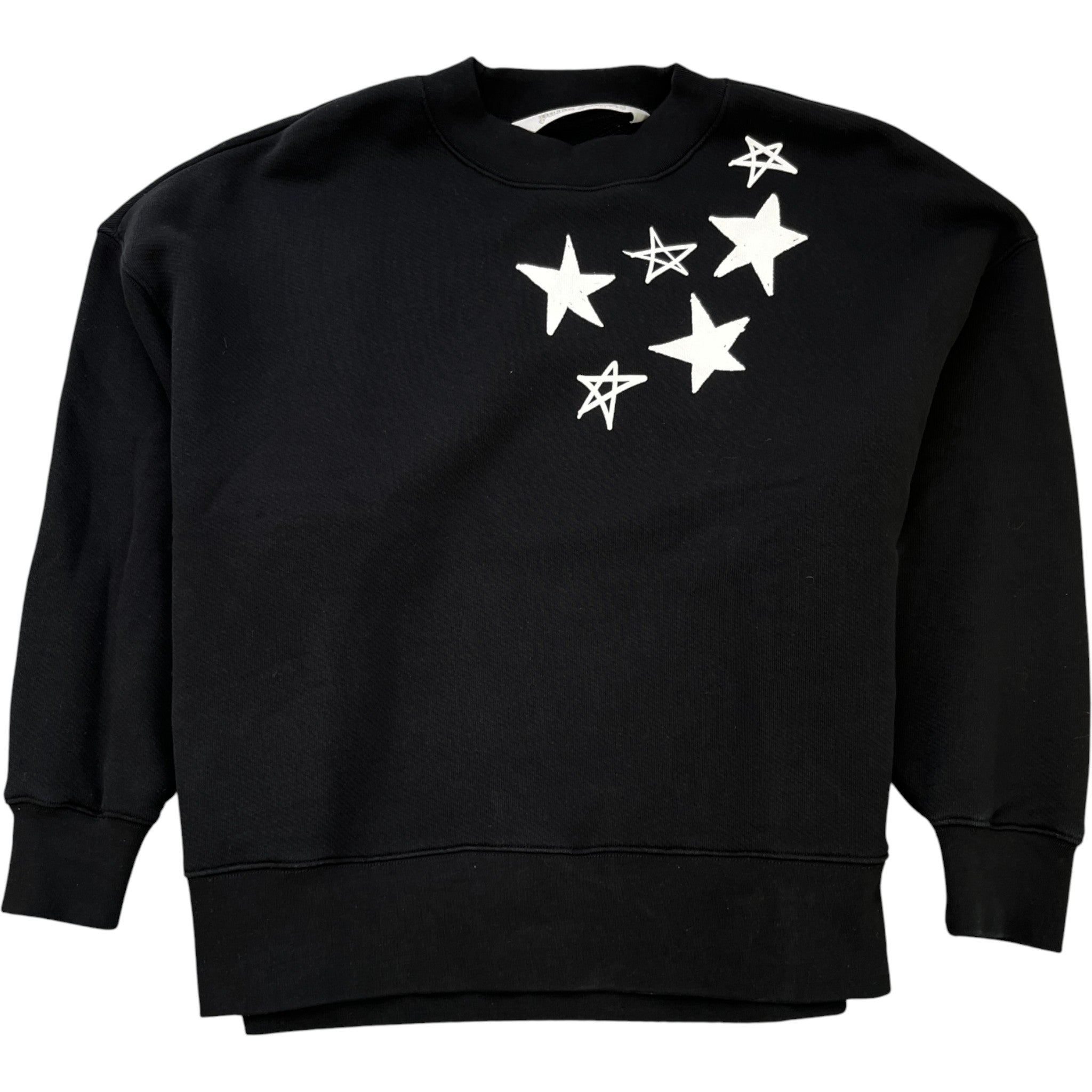 Men's Shooting Stars Logo Sweatshirt Black Size M