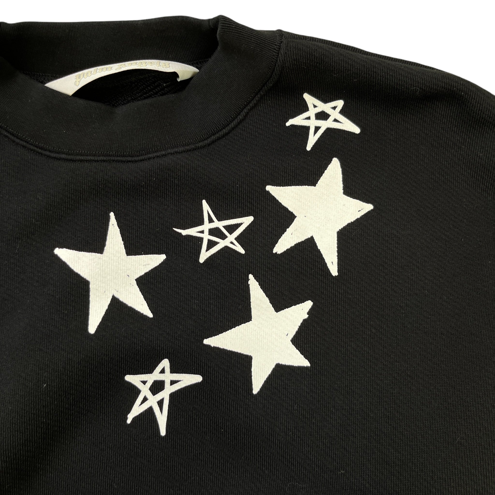 Men's Shooting Stars Logo Sweatshirt Black Size M