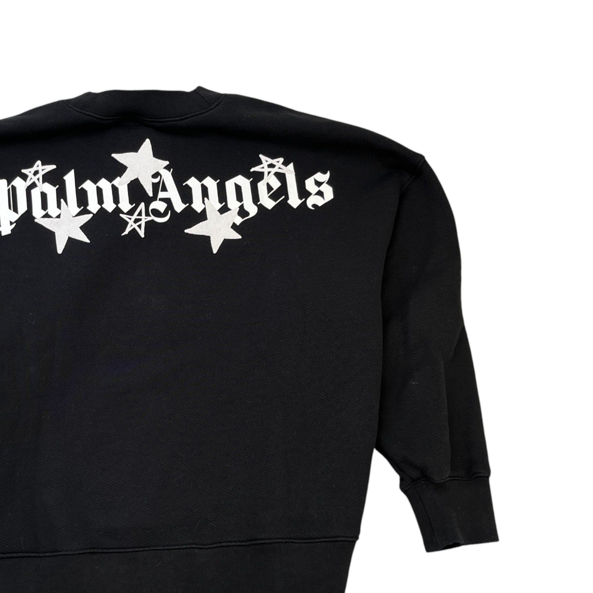 Men's Shooting Stars Logo Sweatshirt Black Size M