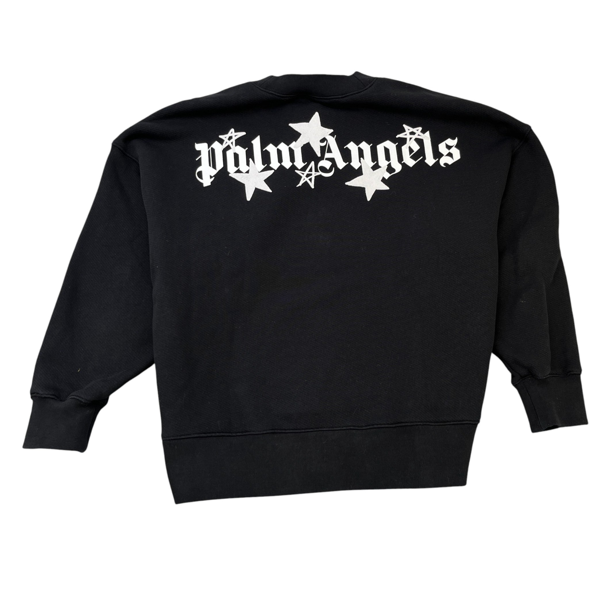 Men's Shooting Stars Logo Sweatshirt Black Size M