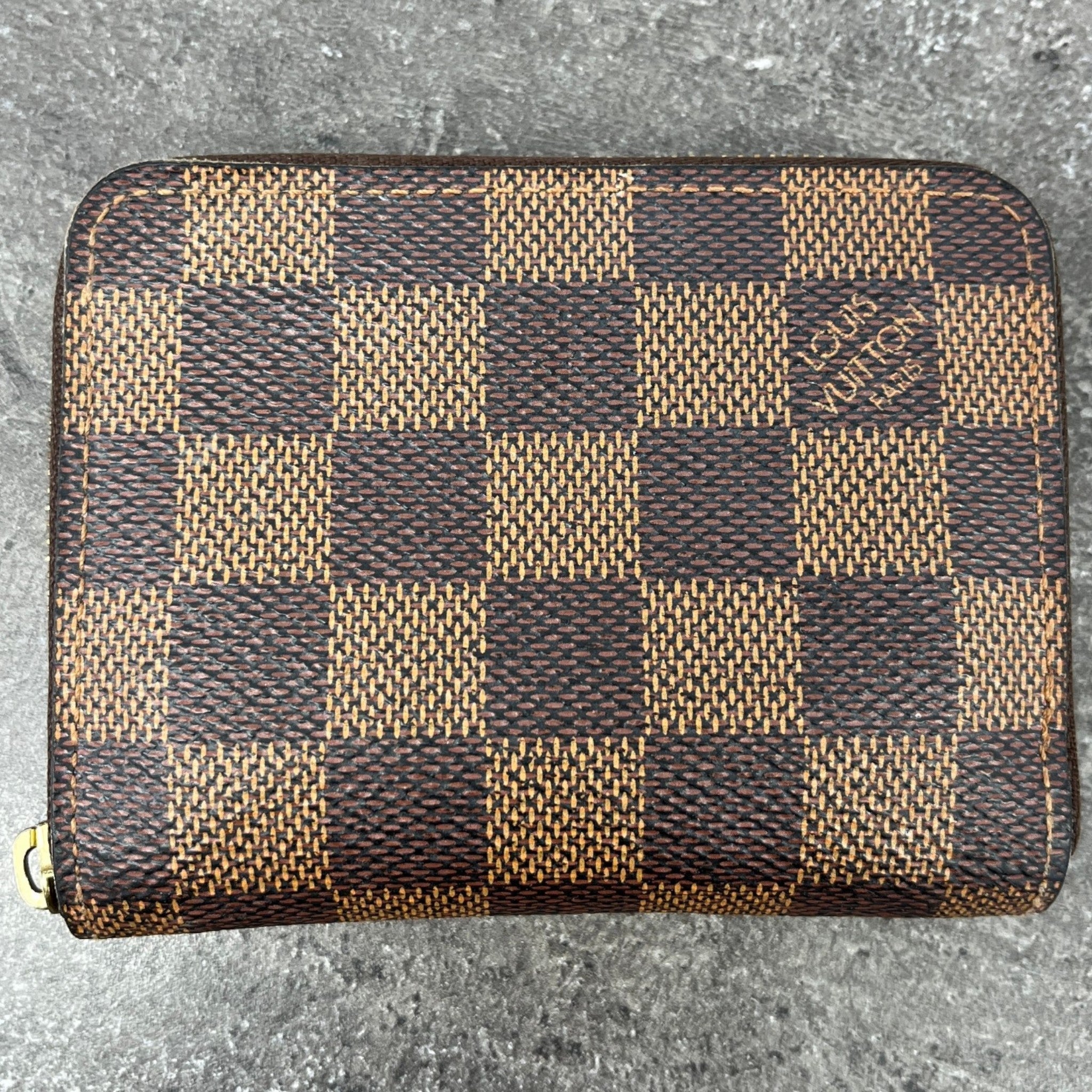 Women's Damier Ebene Zippy Coin Purse Purse Brown