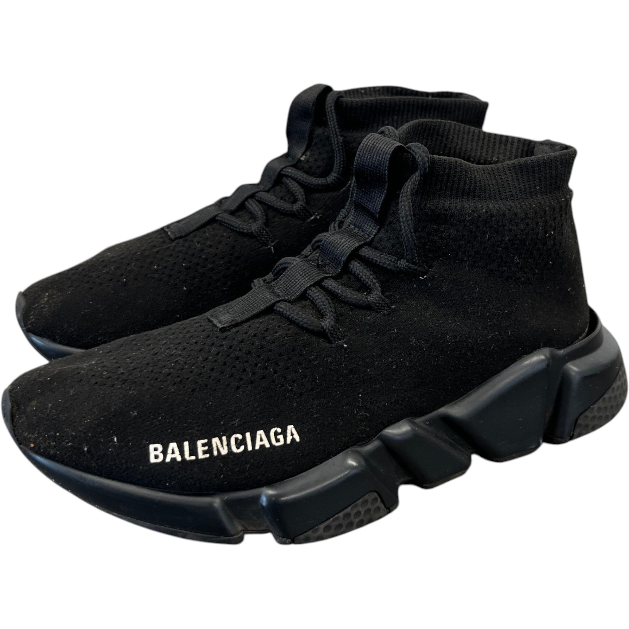 Women's Speed Lace Up High Trainers Black Size EU 36 / UK 3
