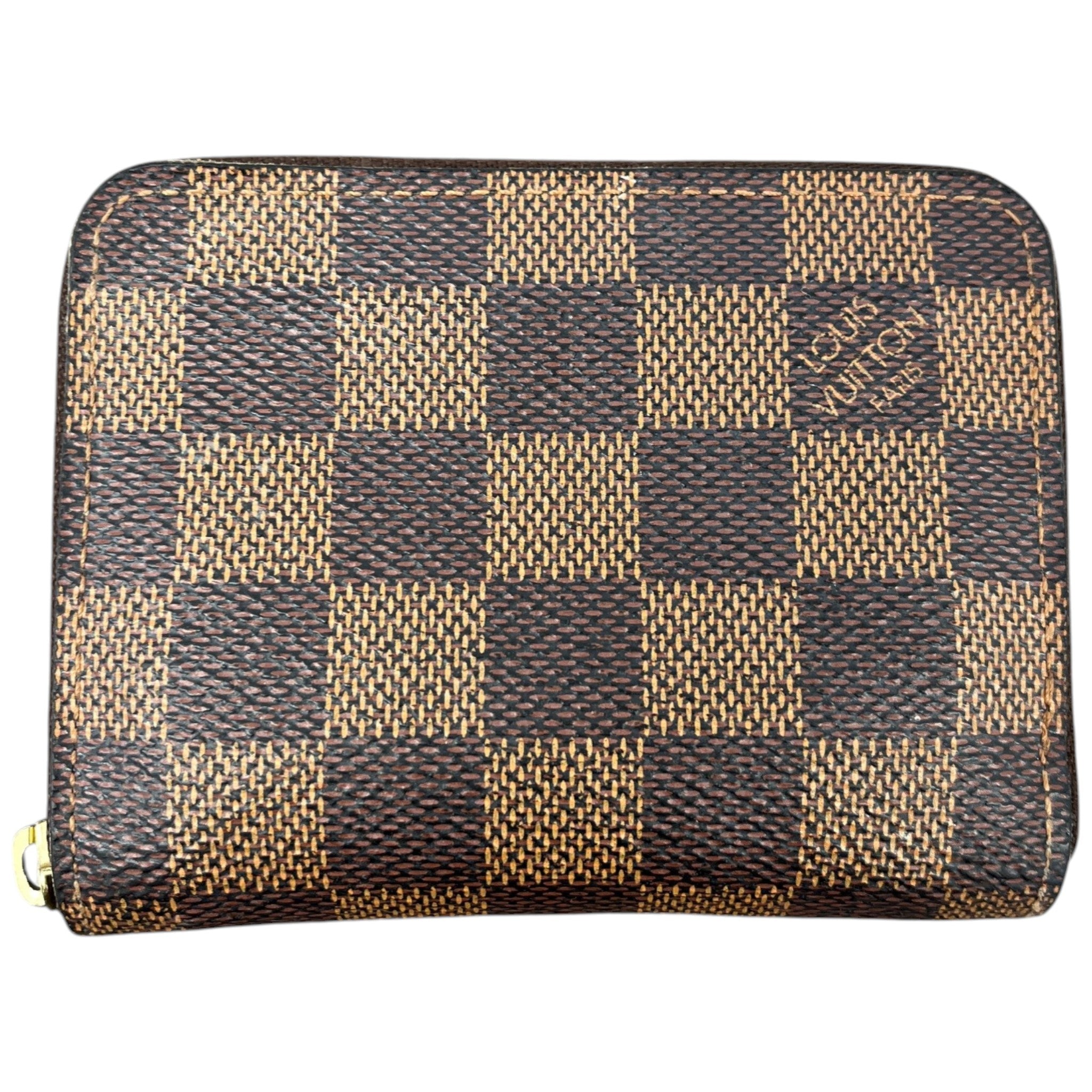Women's Damier Ebene Zippy Coin Purse Purse Brown