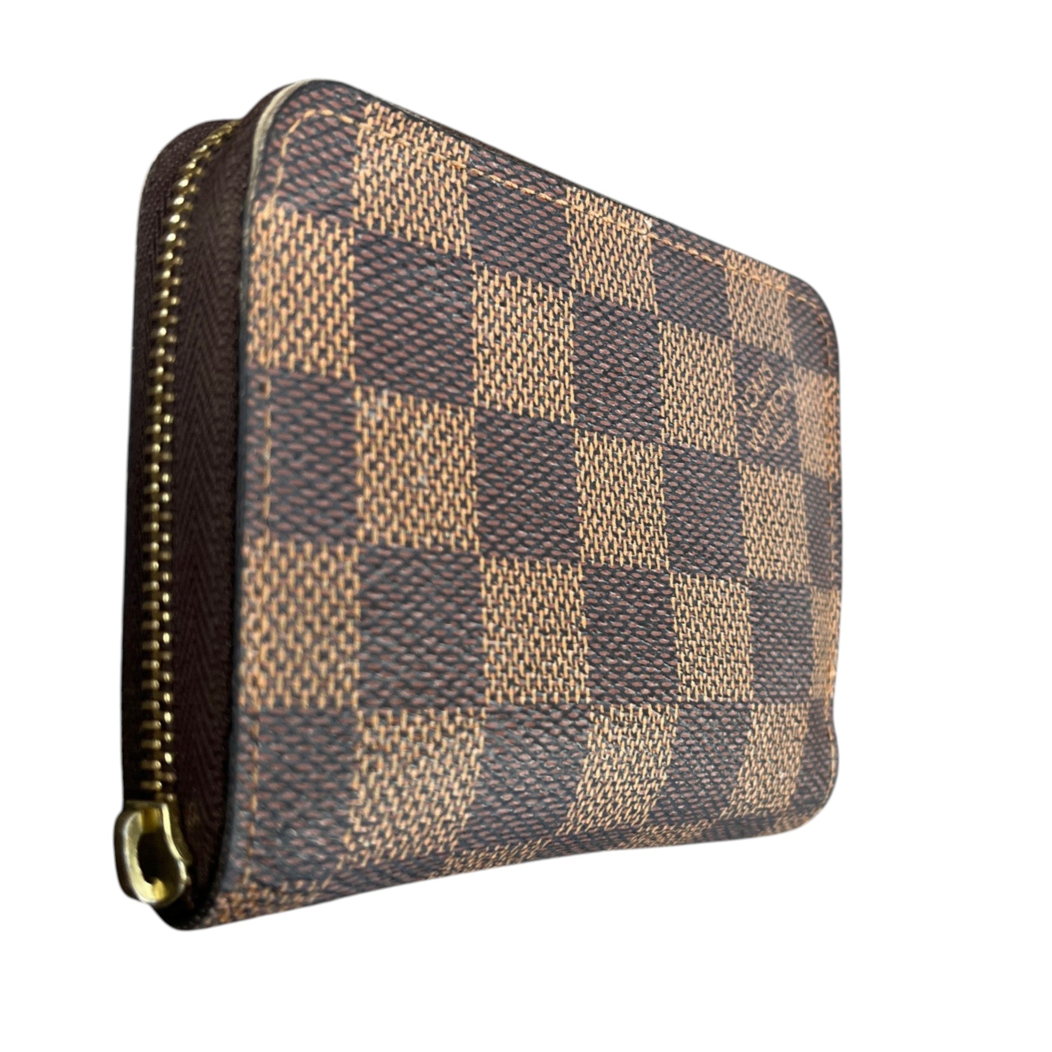 Women's Damier Ebene Zippy Coin Purse Purse Brown