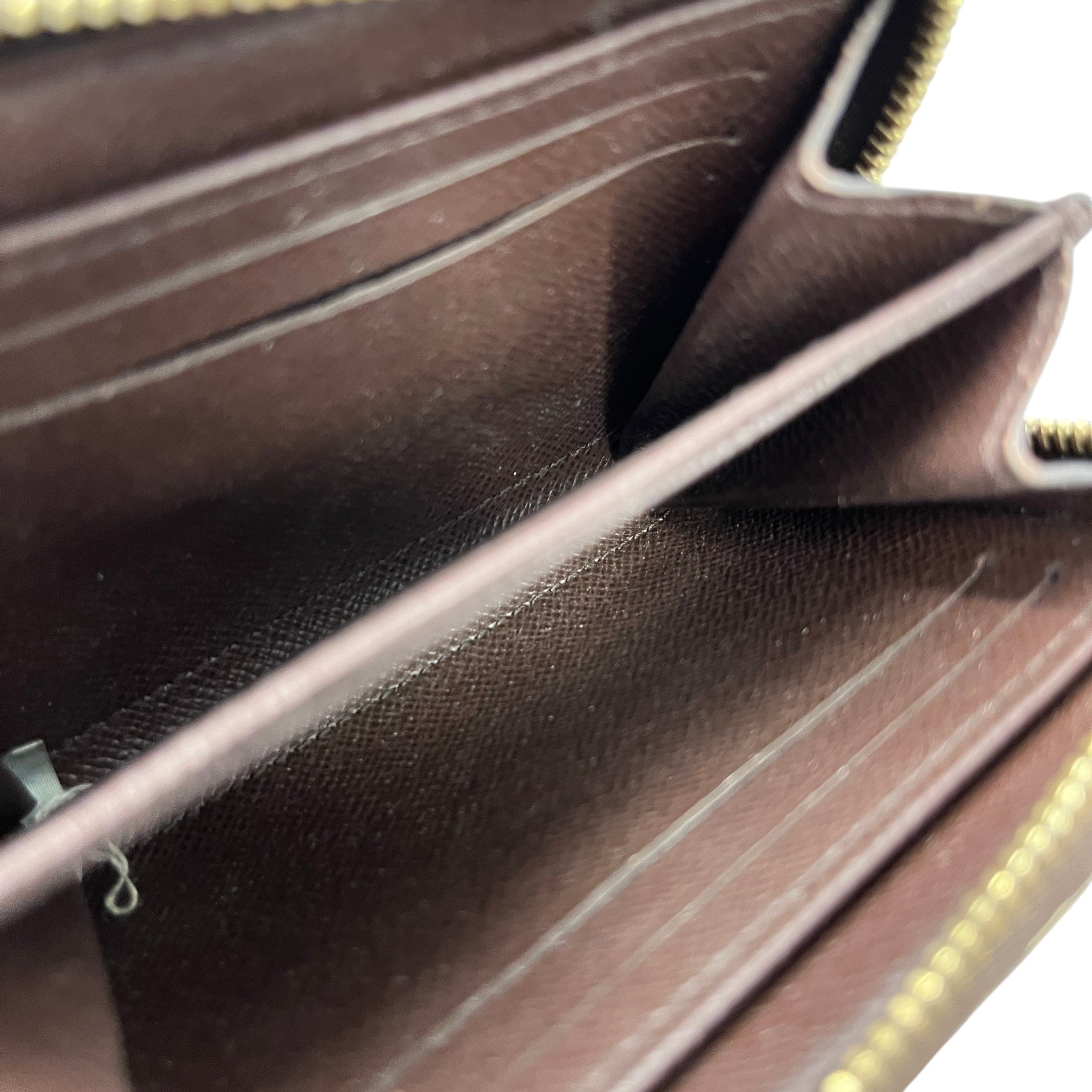 Women's Damier Ebene Zippy Coin Purse Purse Brown