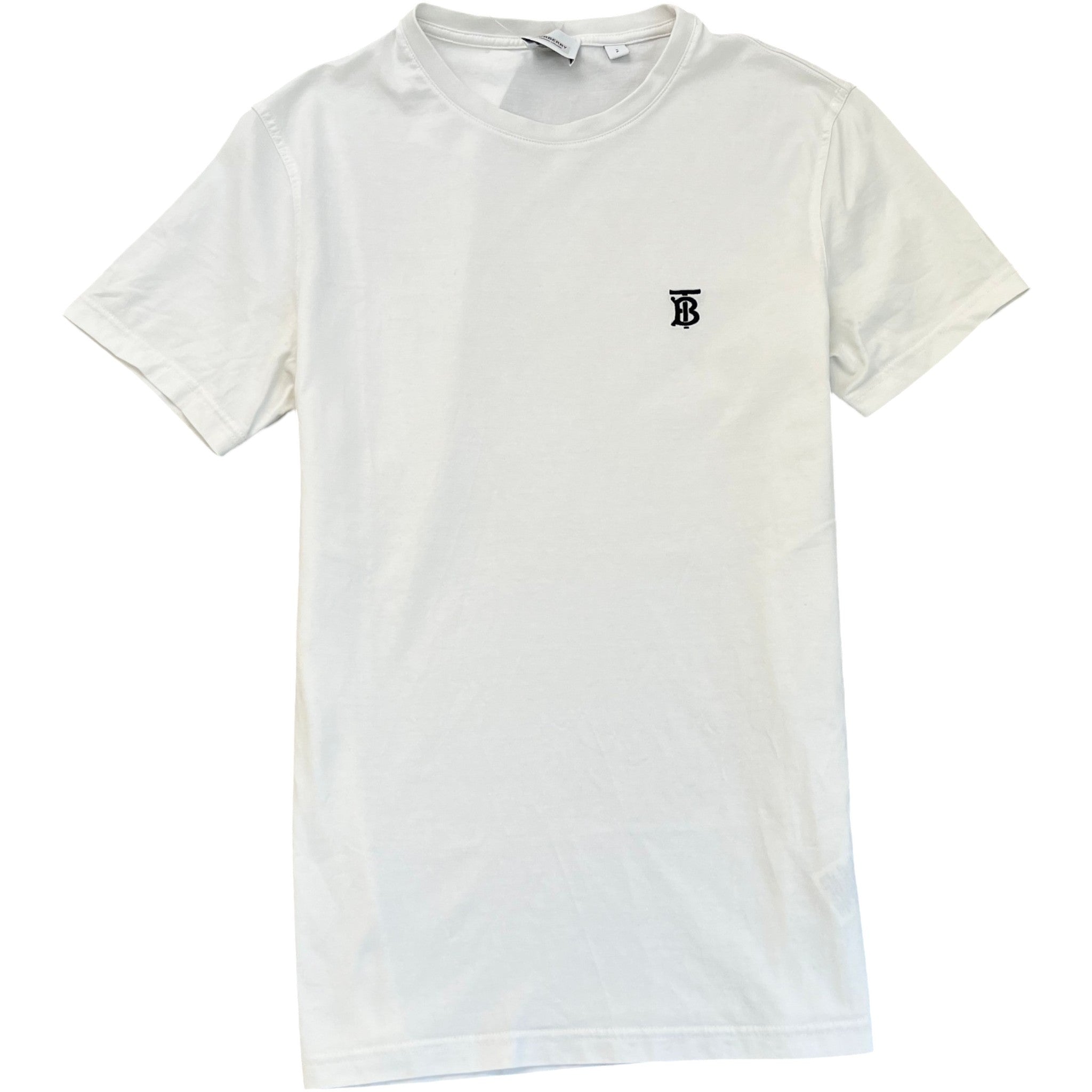 Men's Embroidered Logo T-Shirt White Size S