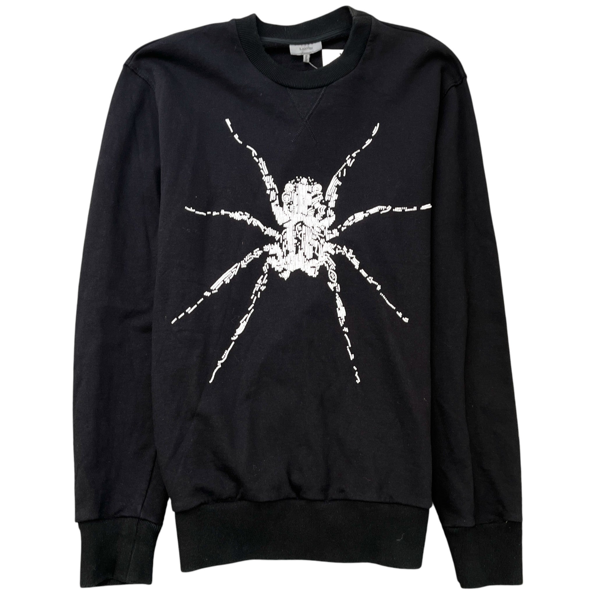 Men's Beaded Spider Sweatshirt Black Size S