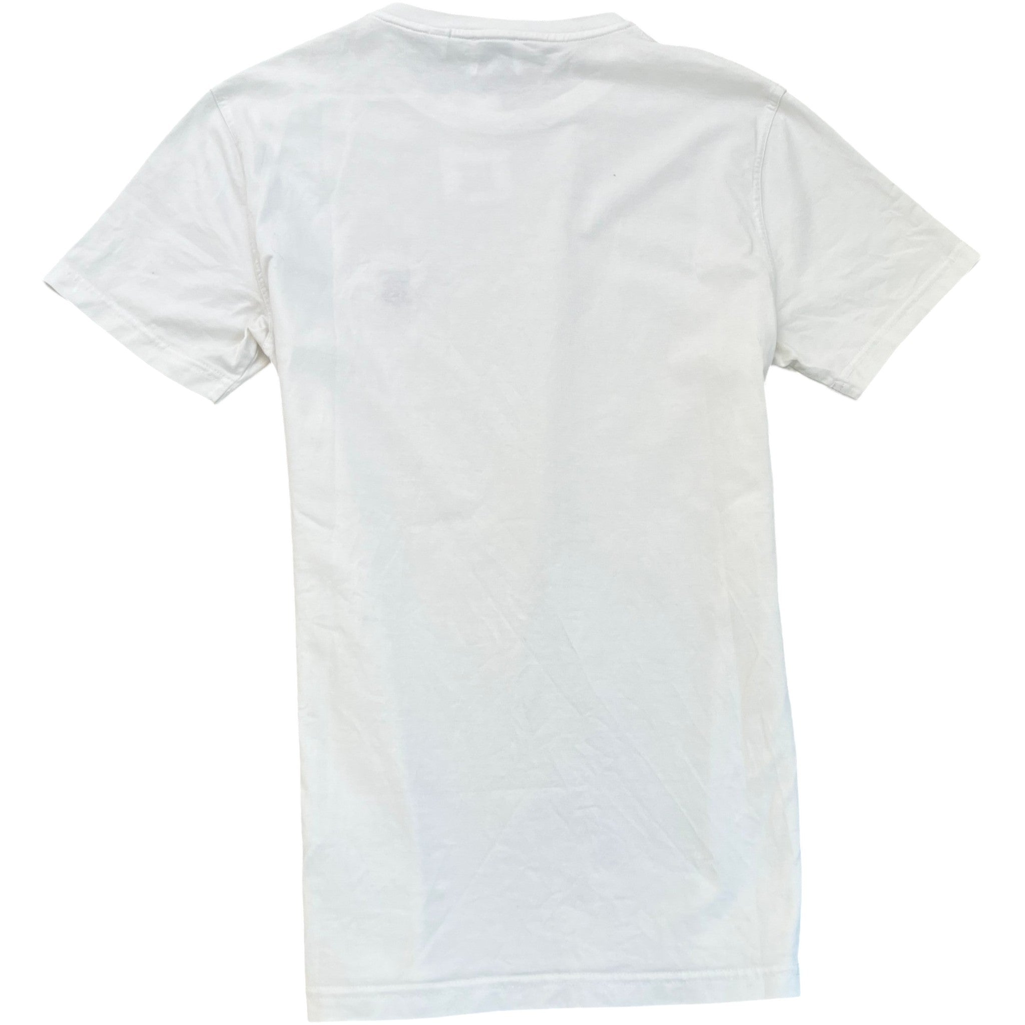 Men's Embroidered Logo T-Shirt White Size S