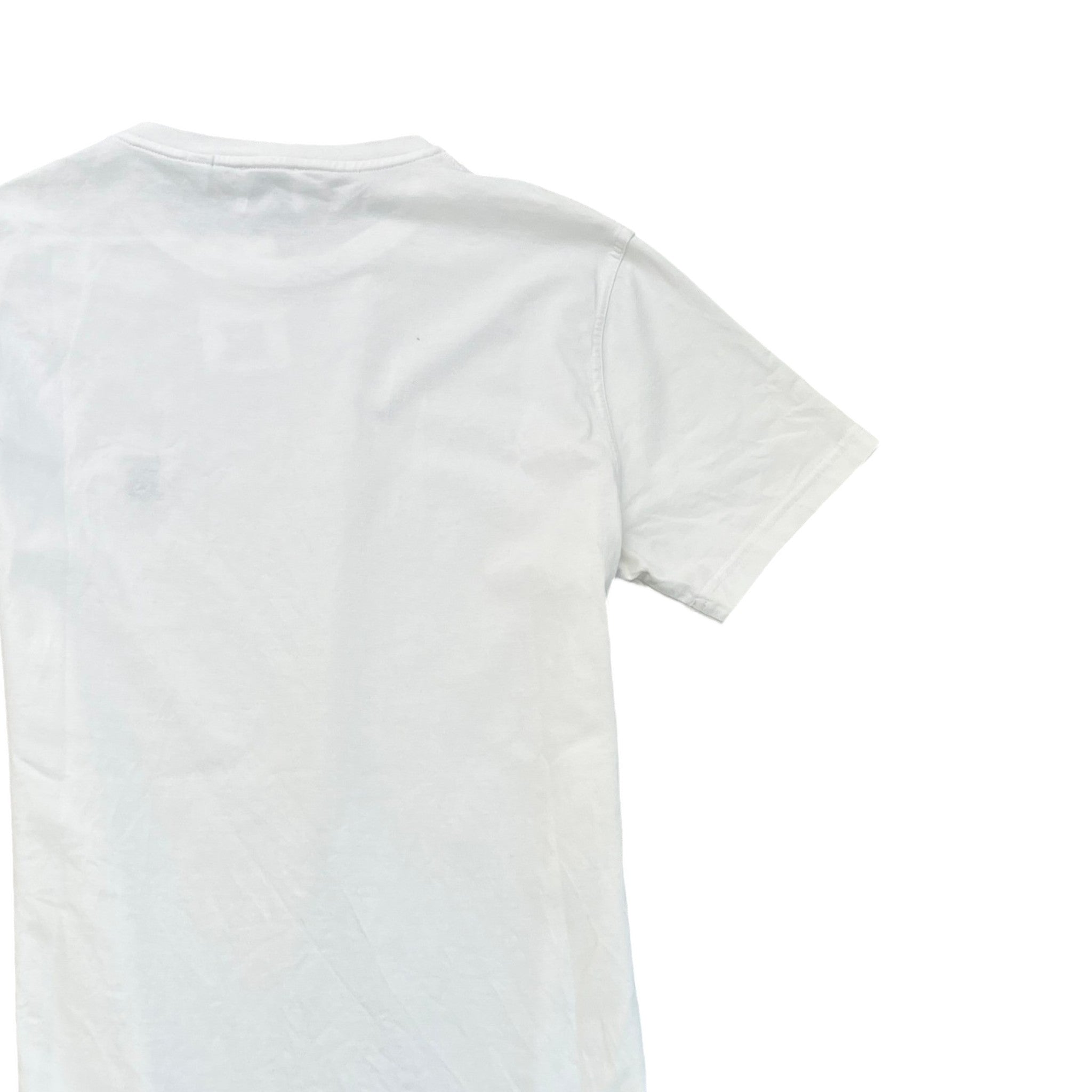 Men's Embroidered Logo T-Shirt White Size S