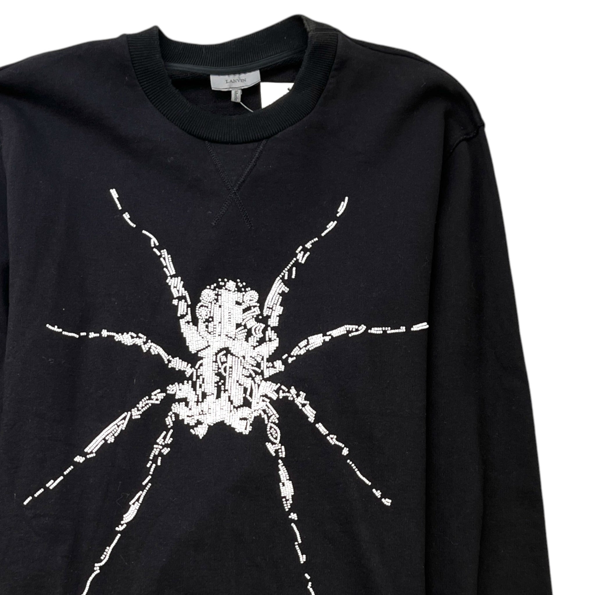 Men's Beaded Spider Sweatshirt Black Size S