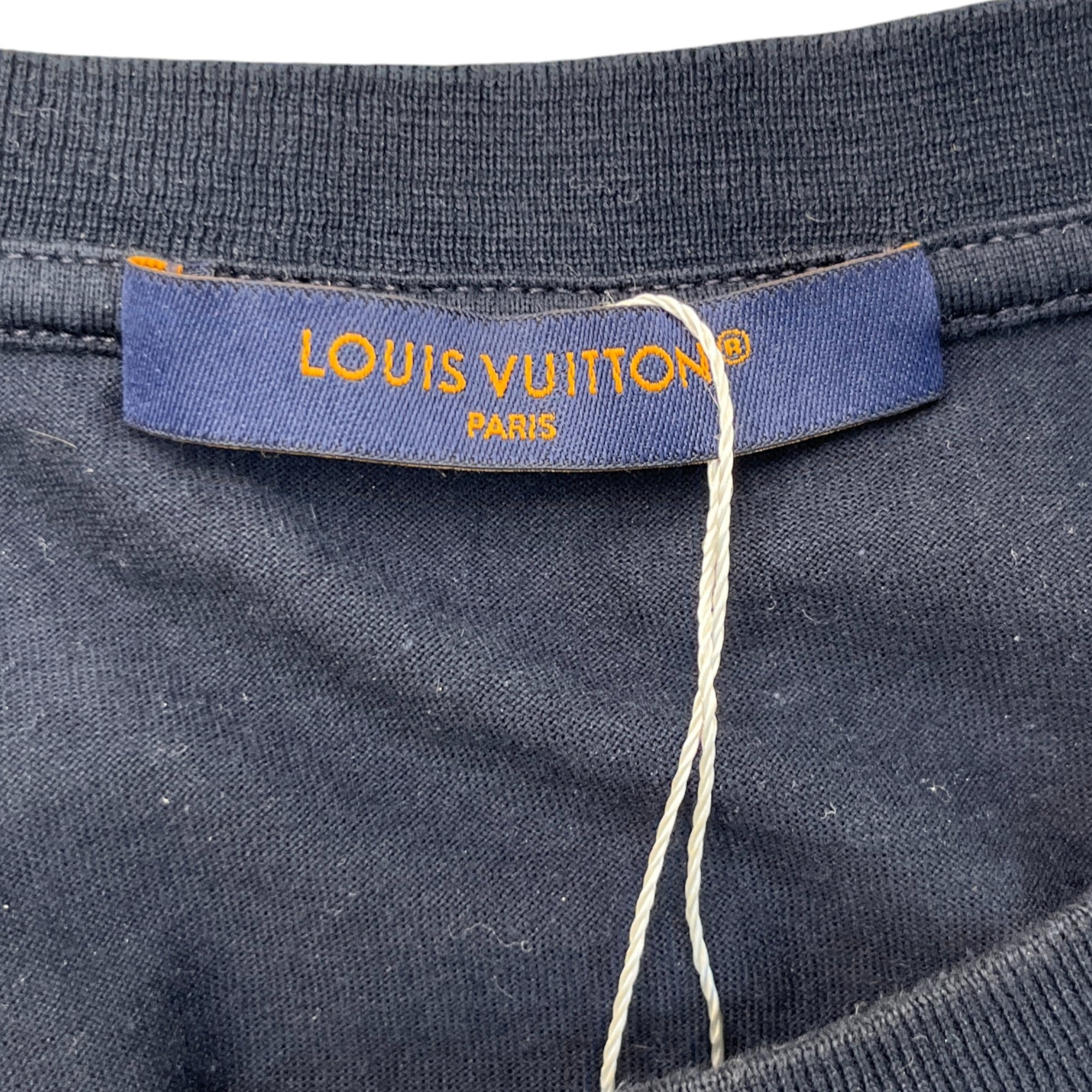 Men's Embroidered Logo T-Shirt Navy Size L