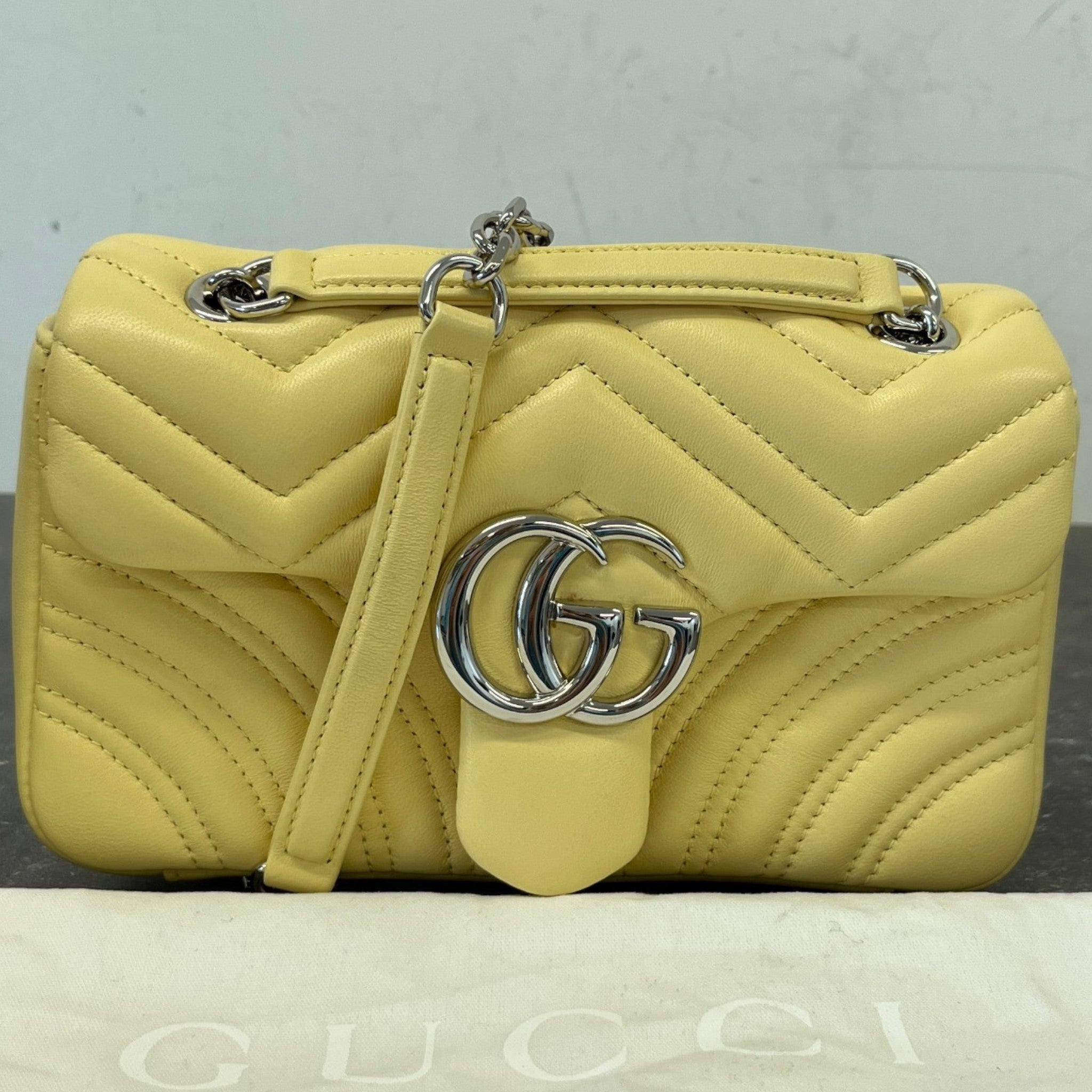 Women's Small Gg Marmont Crossbody Bag Yellow