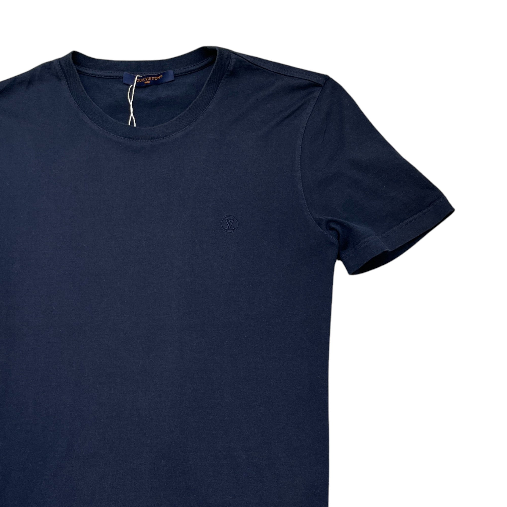 Men's Embroidered Logo T-Shirt Navy Size L