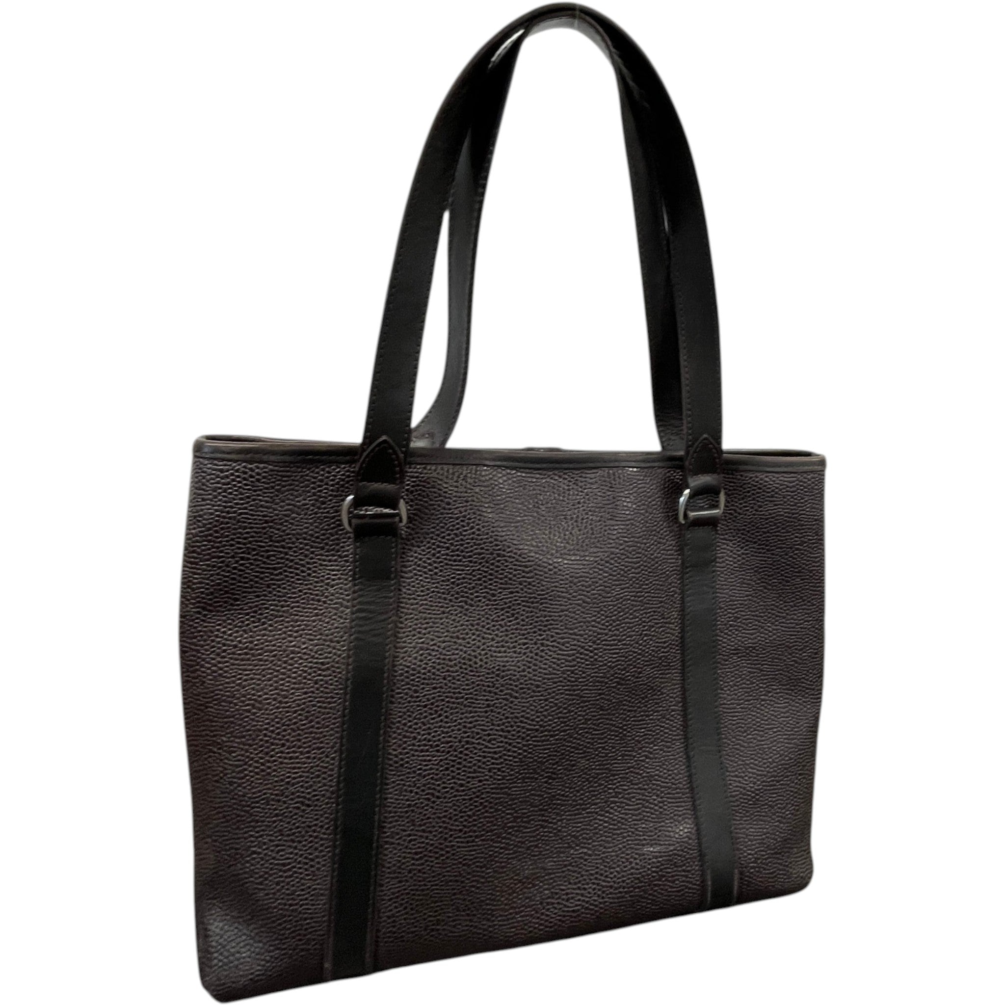 Women's Chocolate Scotch Grain Leather Handbag Brown