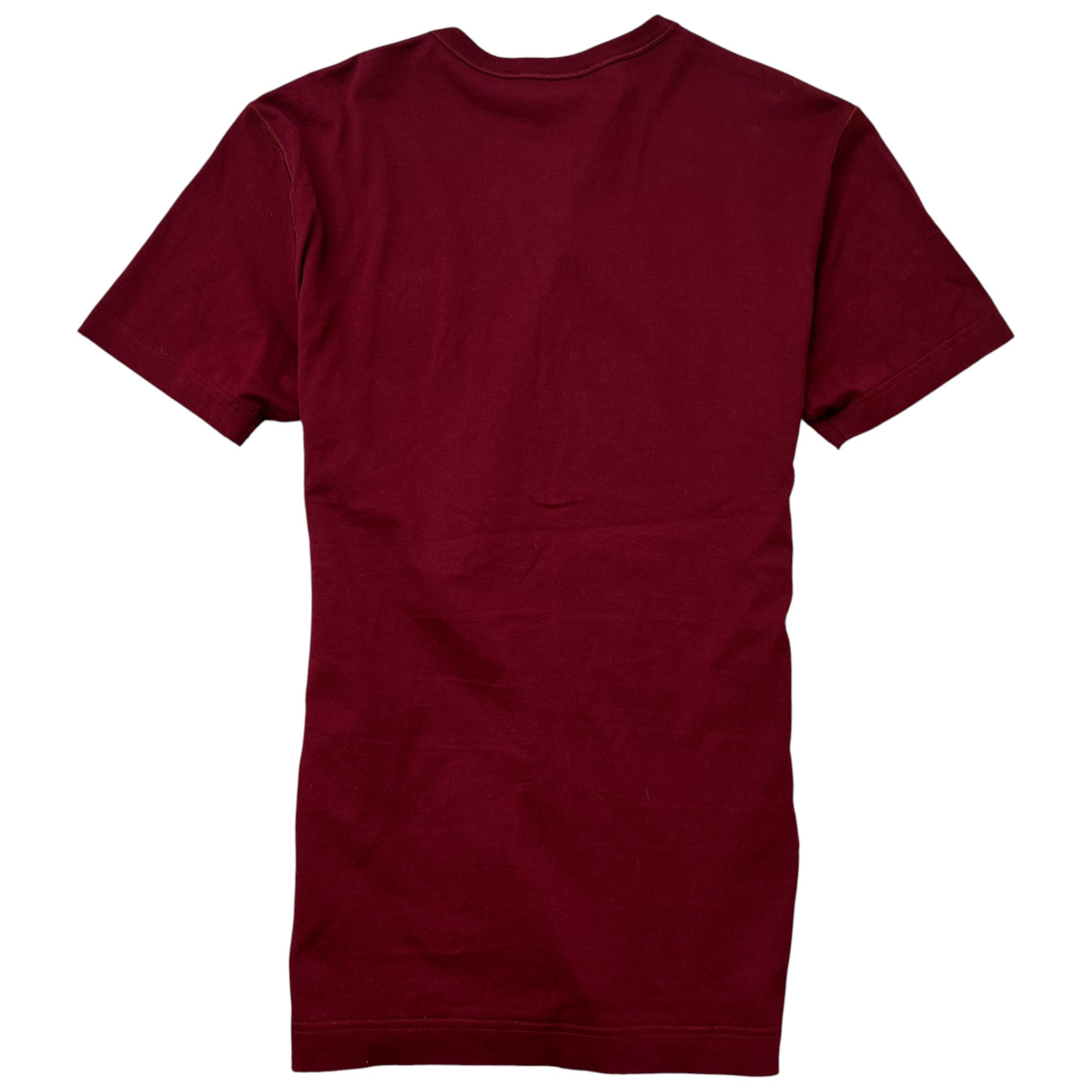 Men's Plaque Logo T-Shirt Burgundy Size IT 48 / UK M