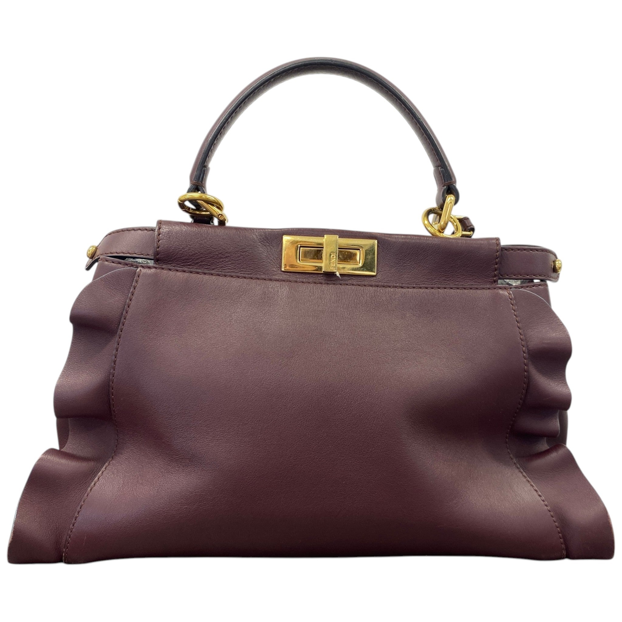 Women's Medium Wave Peekaboo Handbag Burgundy