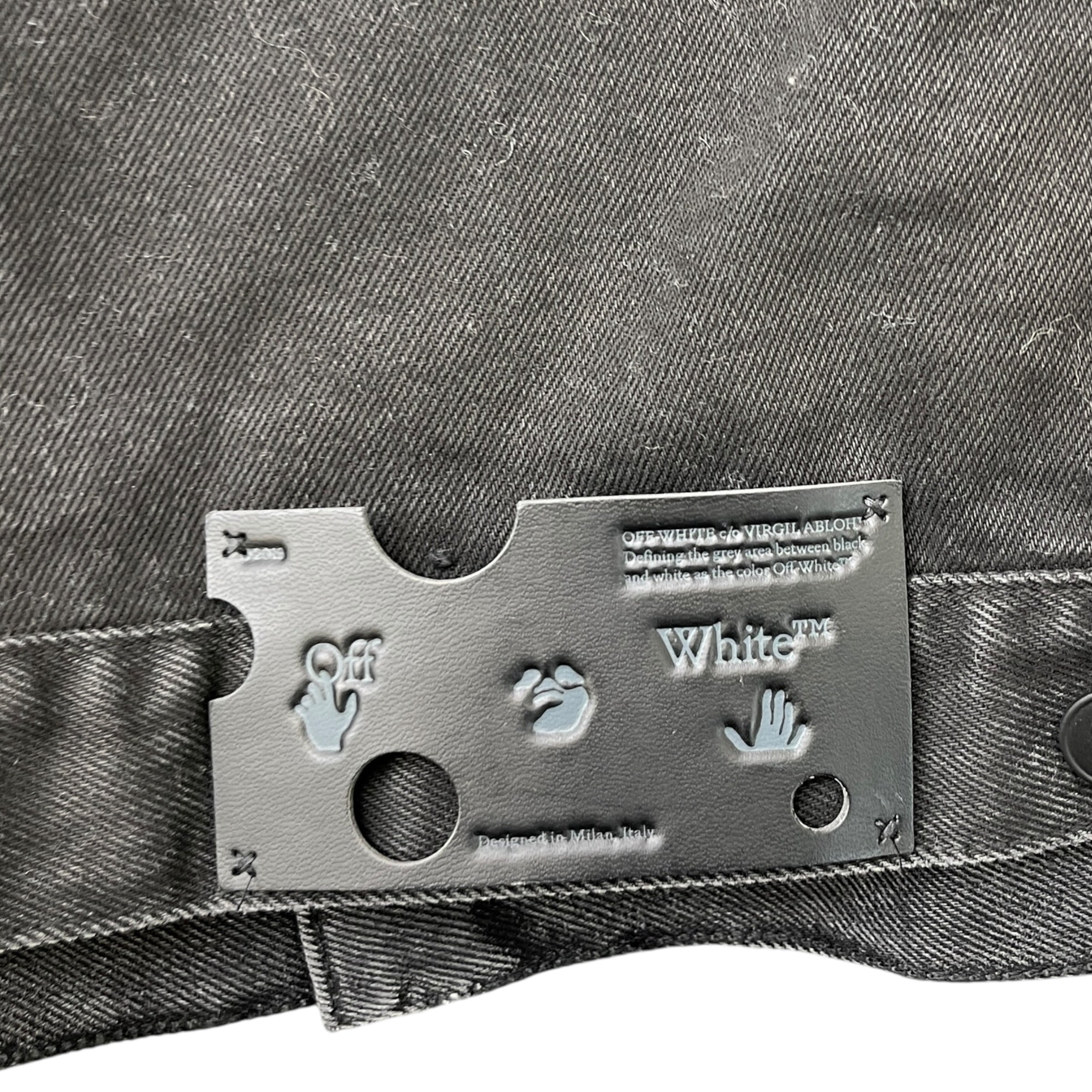 Men's Arrow Logo Denim Jacket Black Size XS