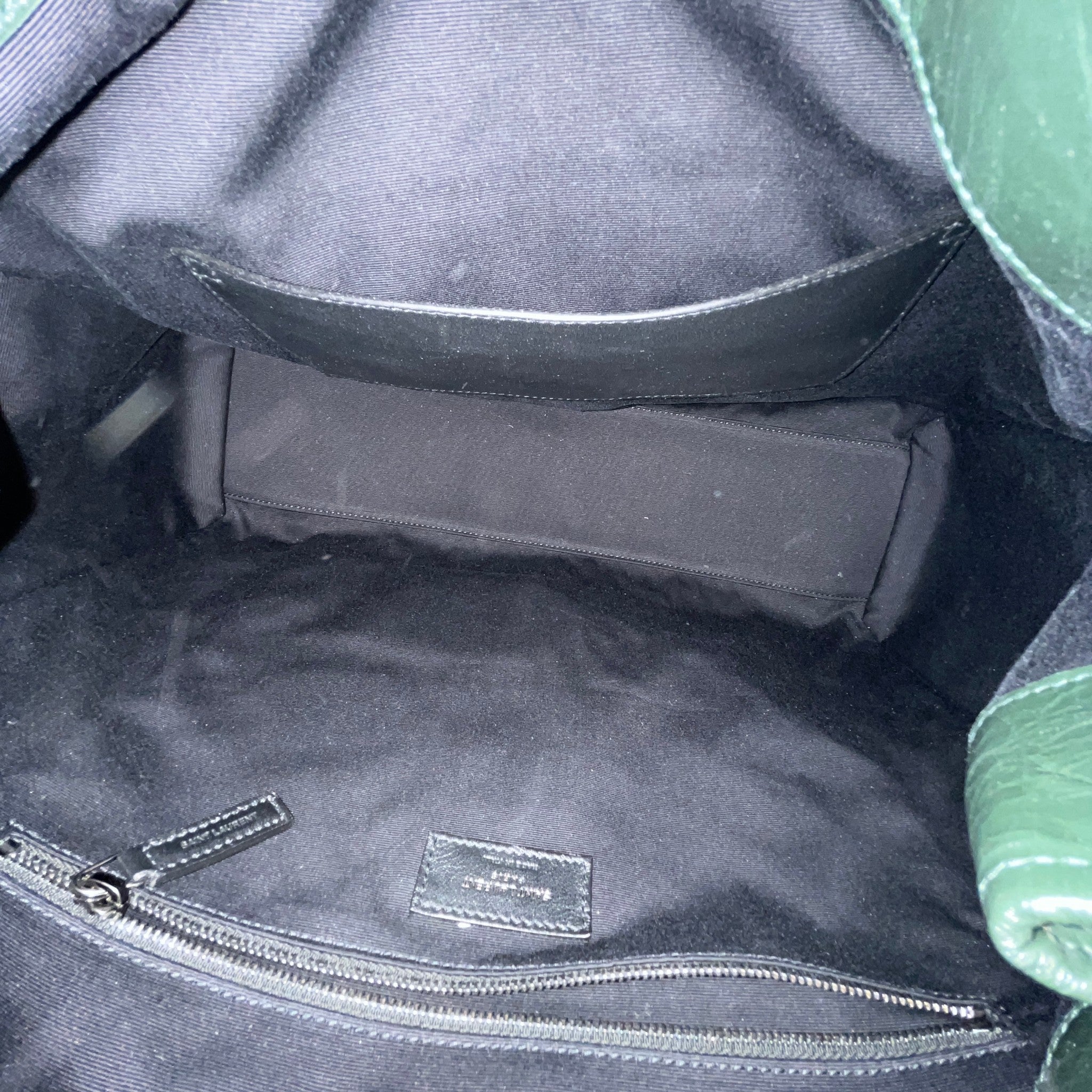 Women's Medium Crinkled Calfskin Monogram Niki Shopper Tote Bag Green