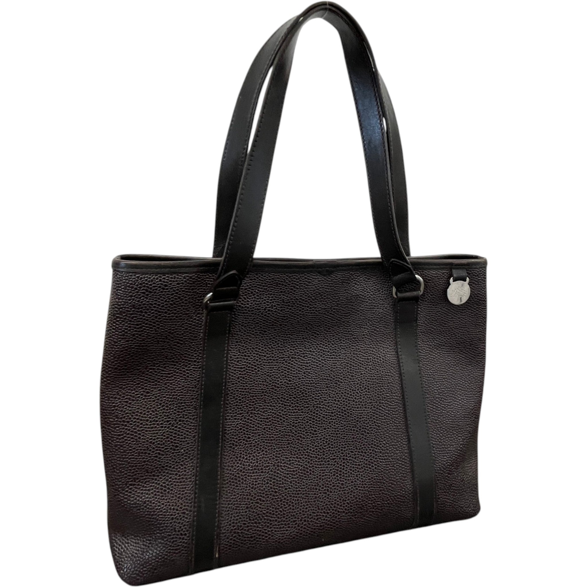 Women's Chocolate Scotch Grain Leather Handbag Brown