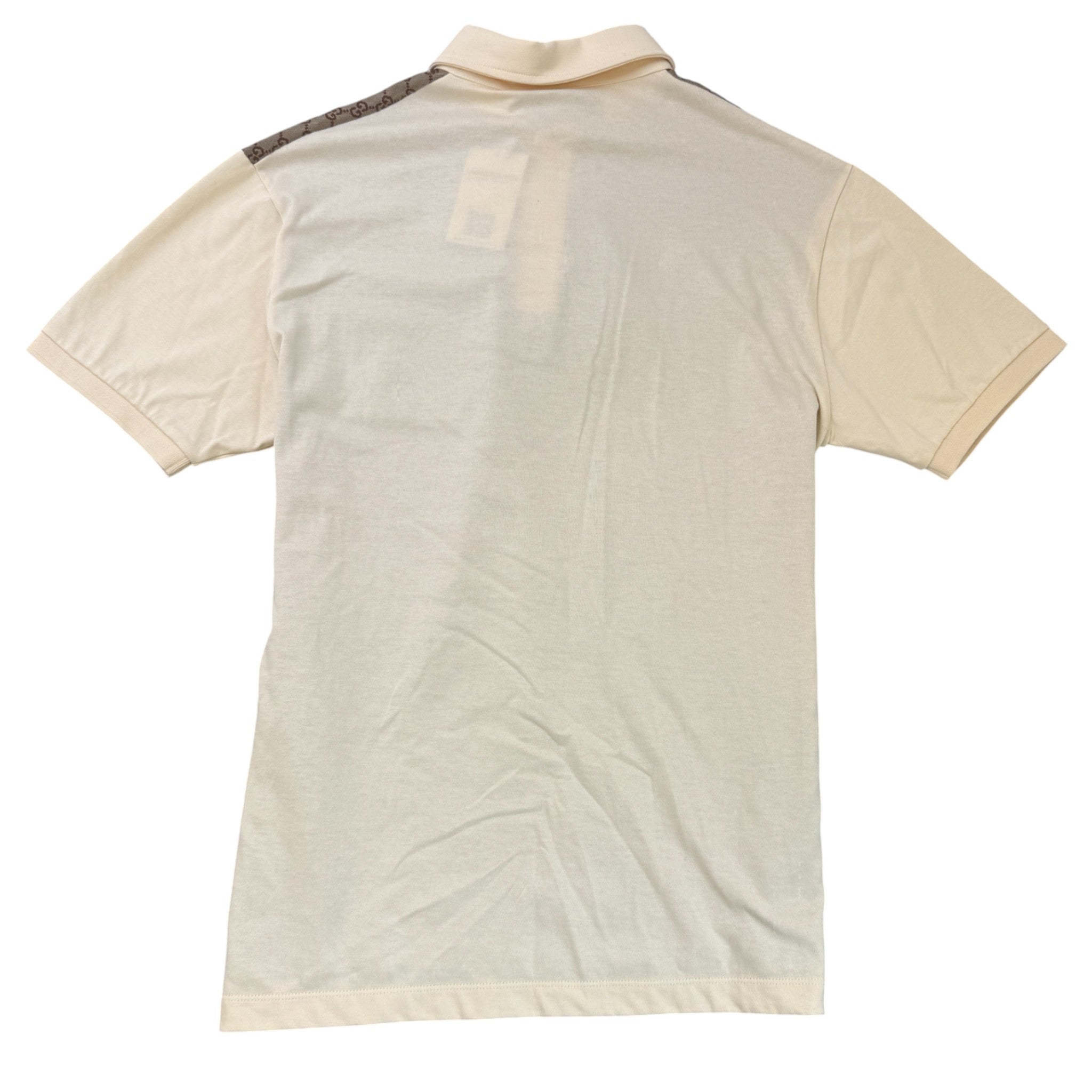 Men's Gg Monogram Print Polo Shirt Brown Size XL