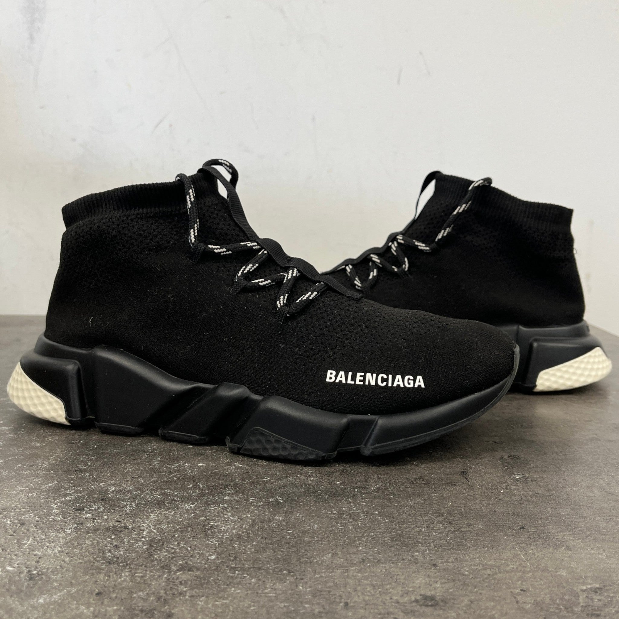 Men's Speed Lace High Trainers Black Size EU 41 / UK 7