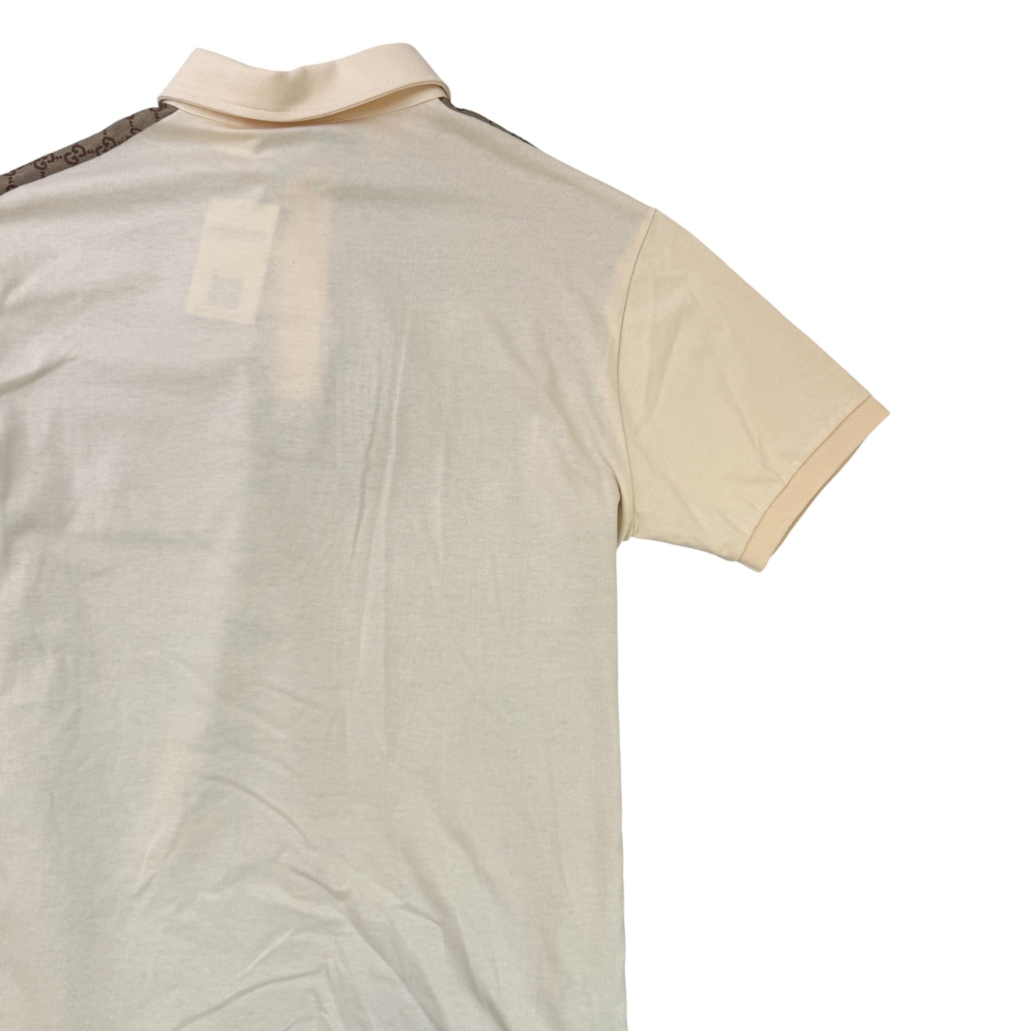 Men's Gg Monogram Print Polo Shirt Brown Size XL