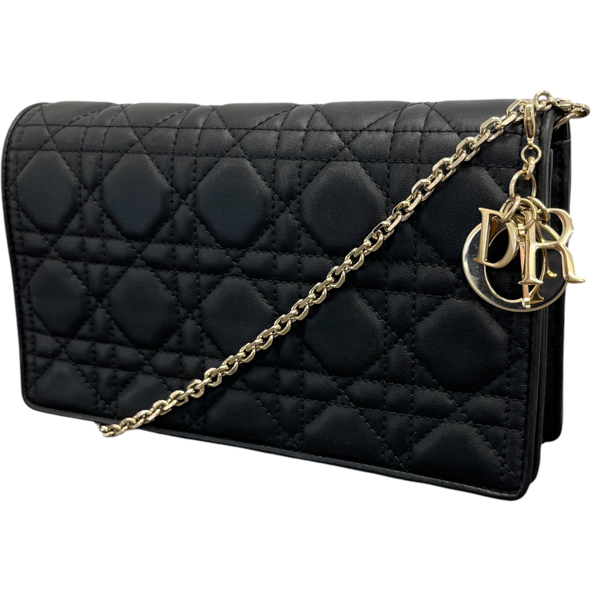 Women's Lady Dior Pouch With Chain Bag Black