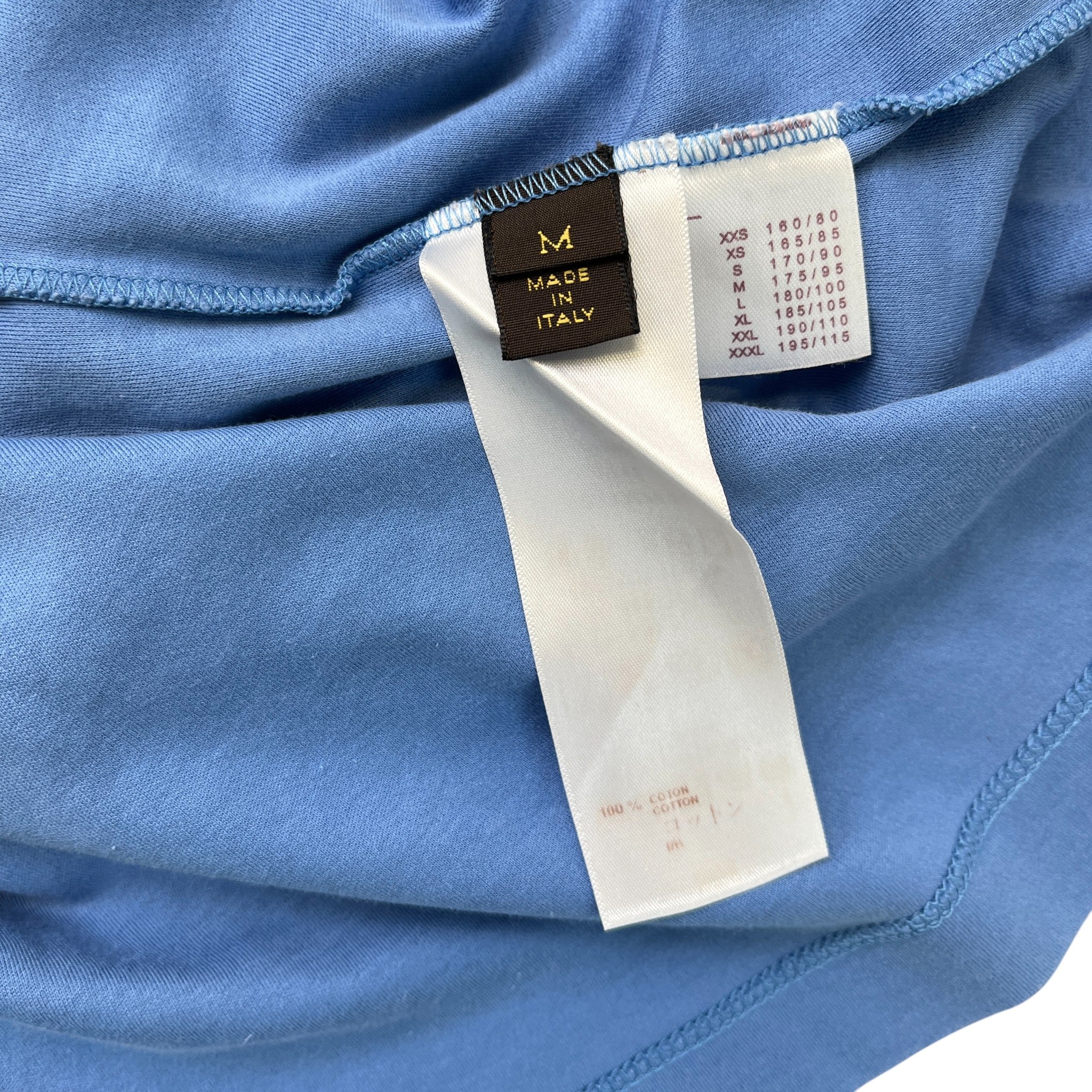 Men's Damier Pocket T-Shirt Blue Size M