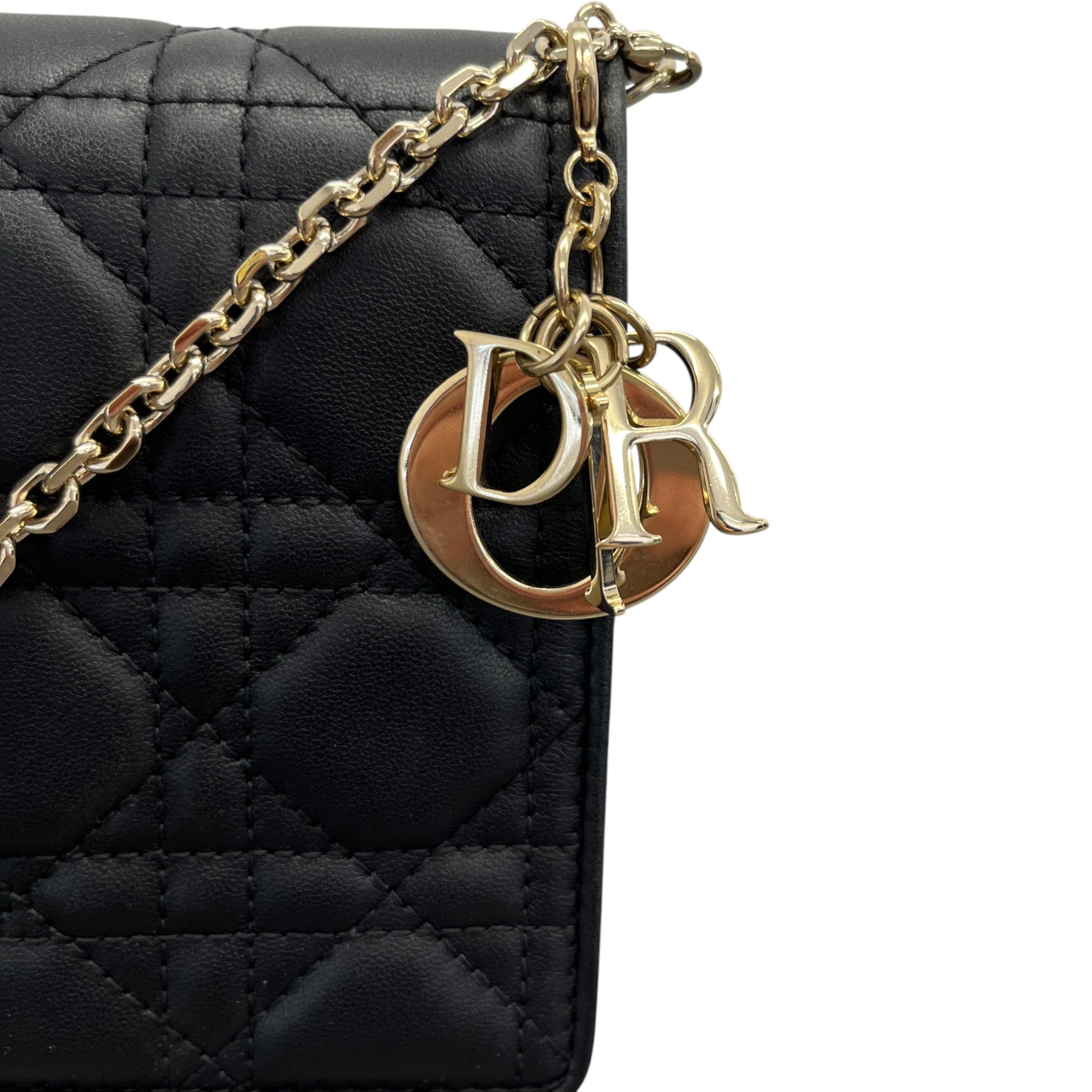 Women's Lady Dior Pouch With Chain Bag Black