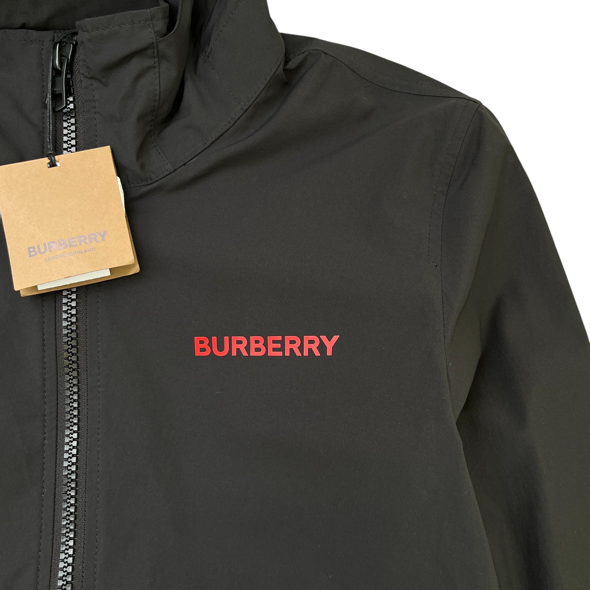 Men's Logo Print Windbreaker Black Size IT 44 / XS