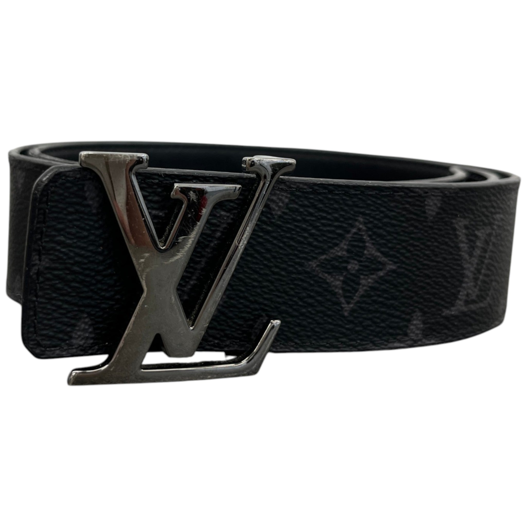 Men's Initiales Monogram Eclipse Belt Black Size Waist 36"