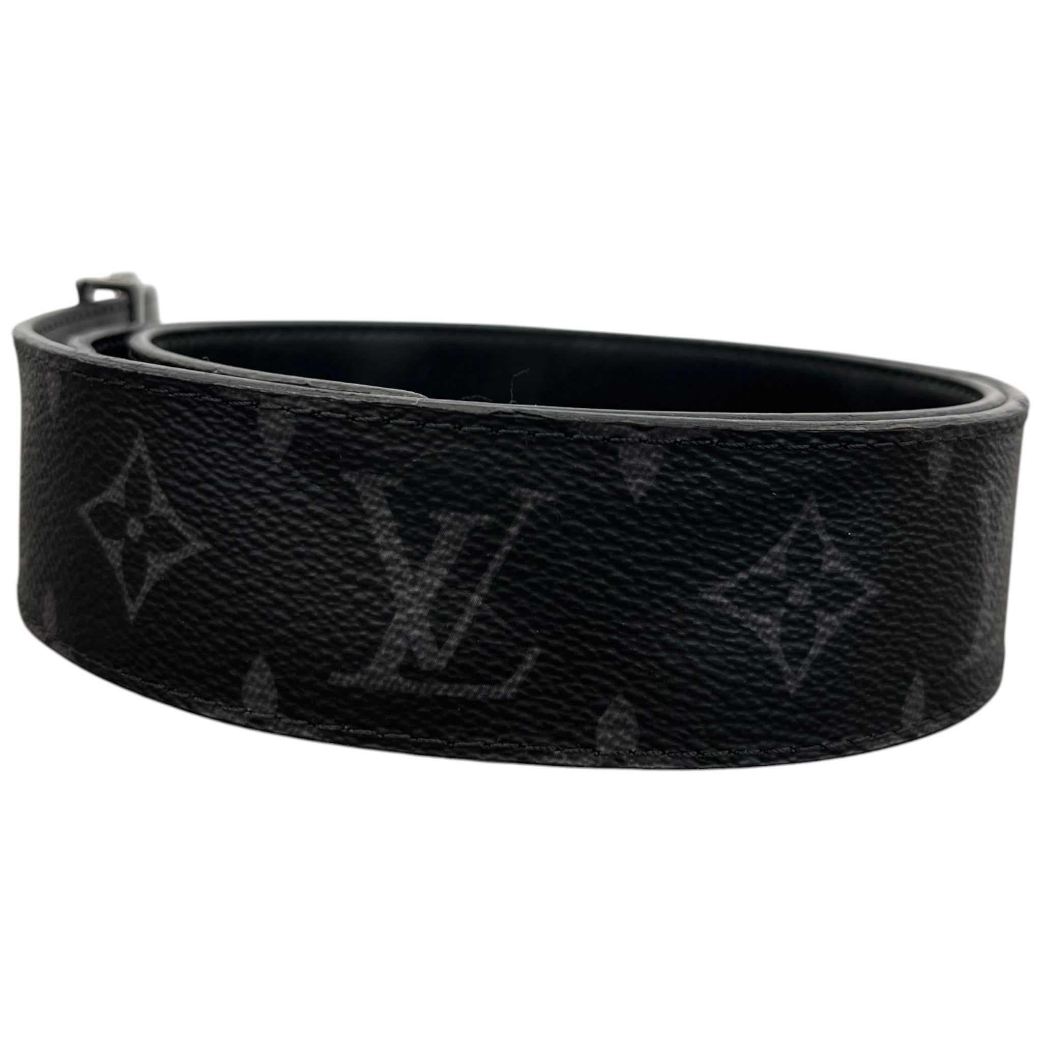 Men's Initiales Monogram Eclipse Belt Black Size Waist 36"