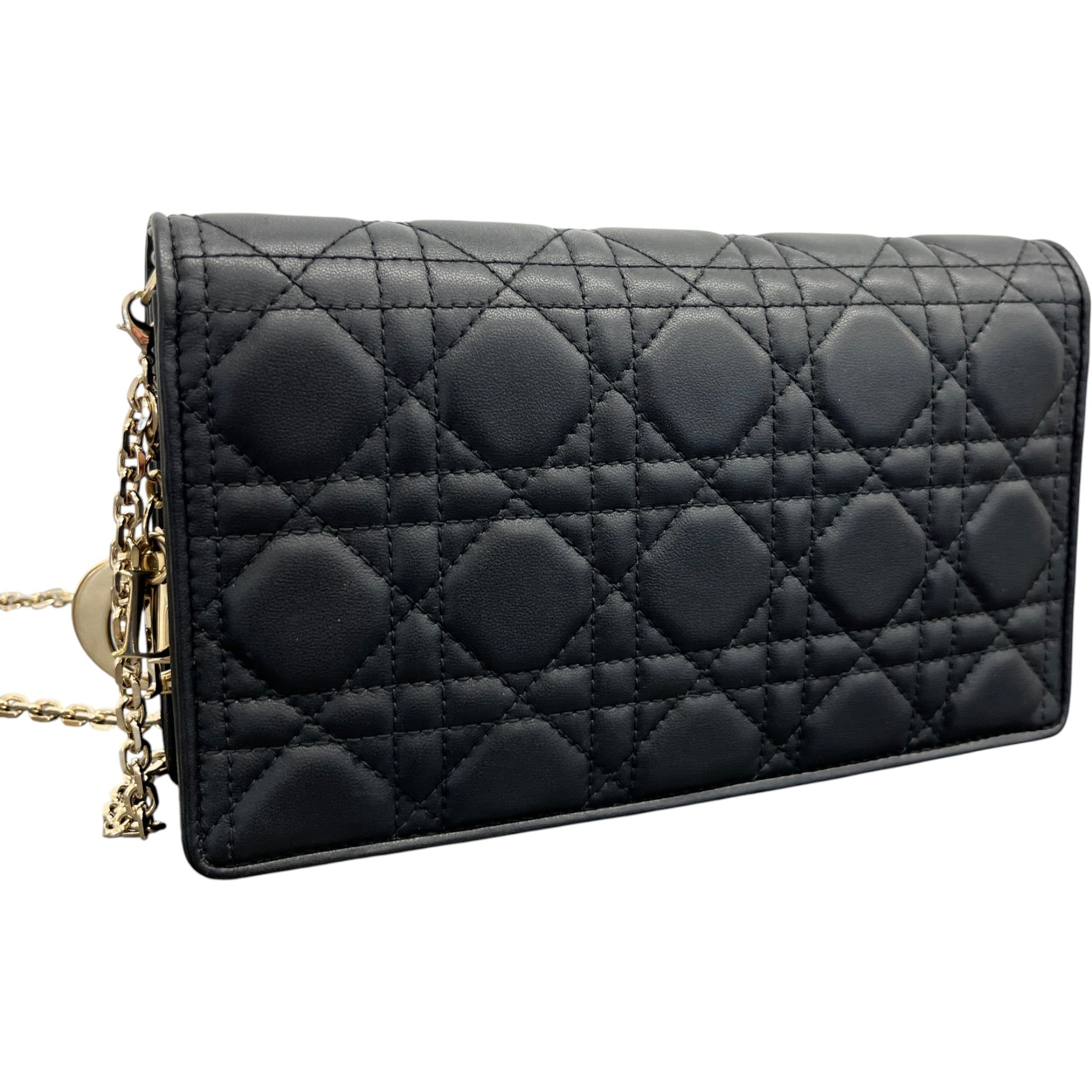 Women's Lady Dior Pouch With Chain Bag Black
