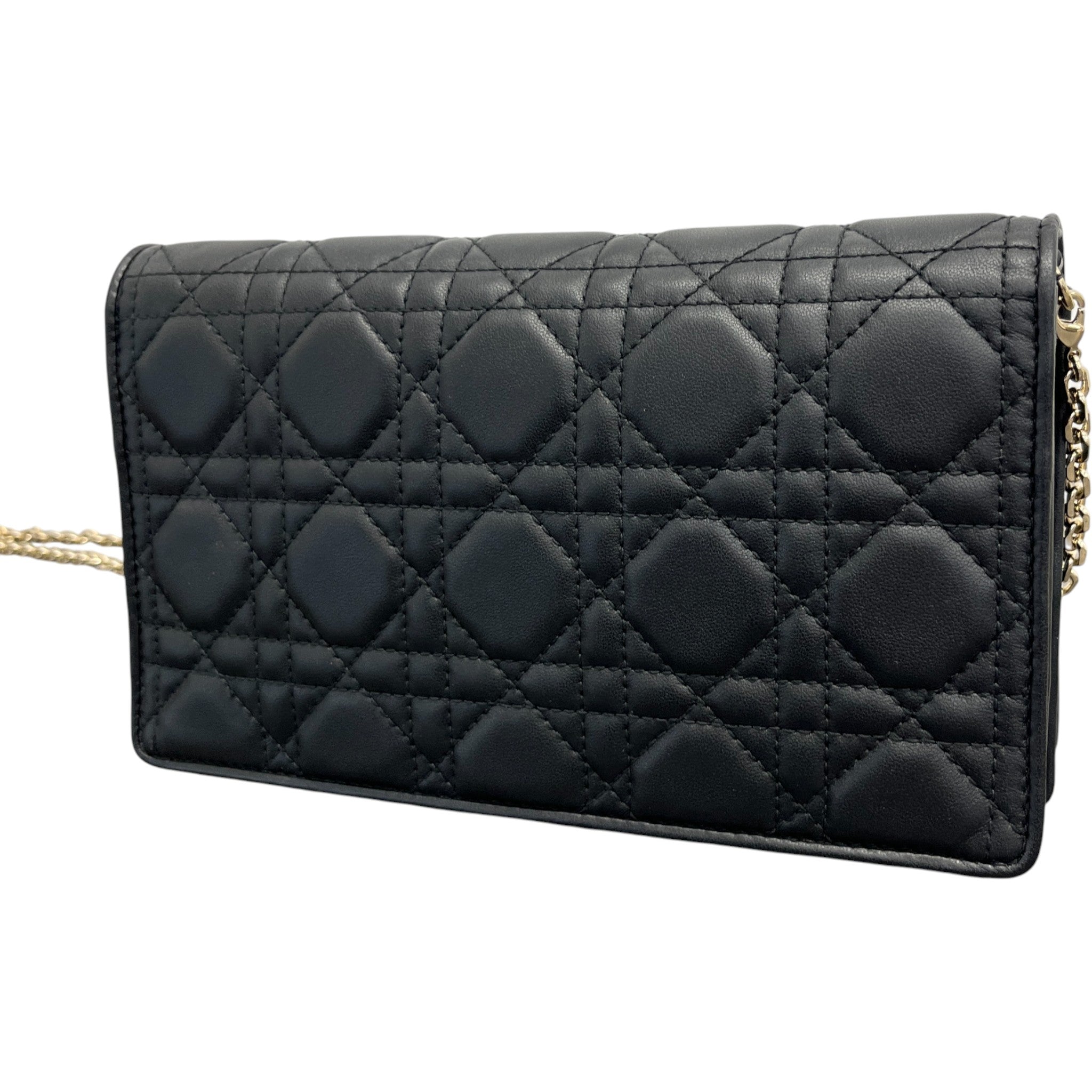 Women's Lady Dior Pouch With Chain Bag Black
