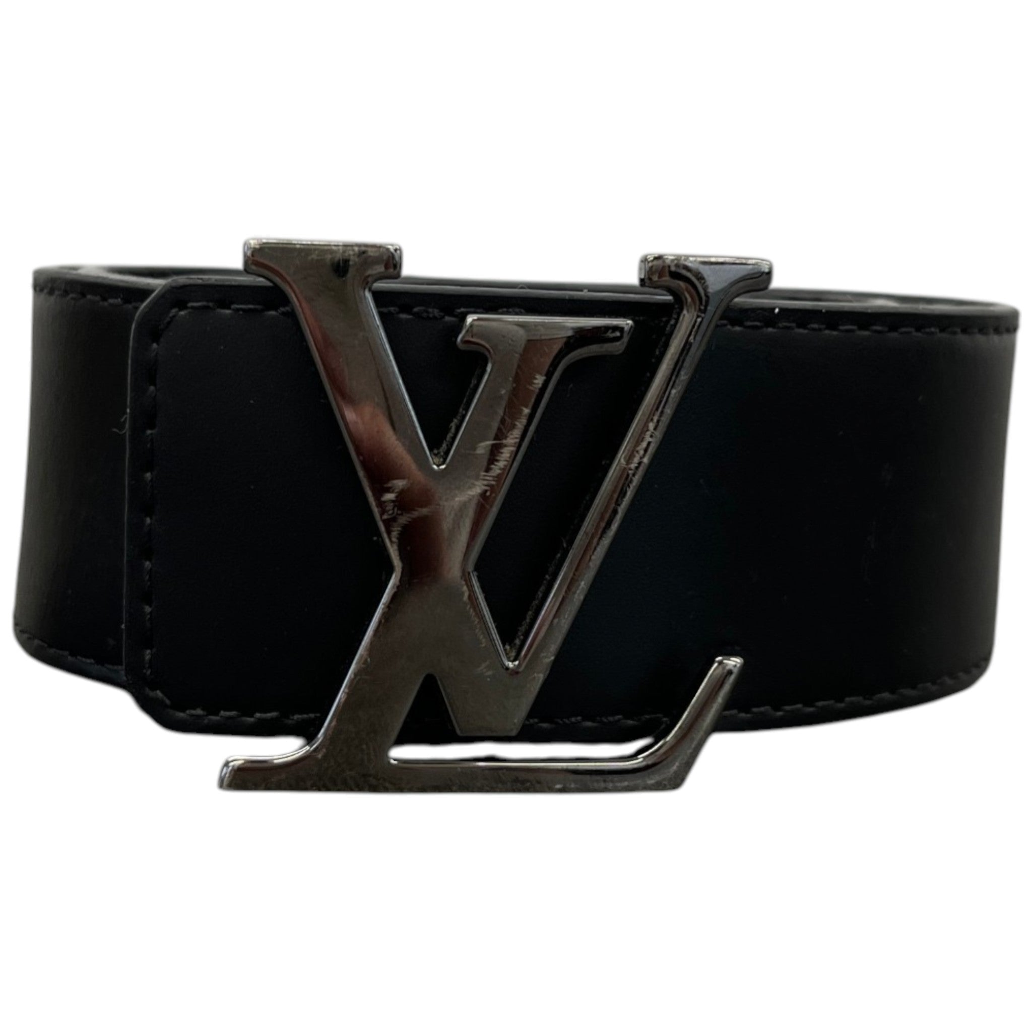 Men's Initiales Monogram Eclipse Belt Black Size Waist 36"