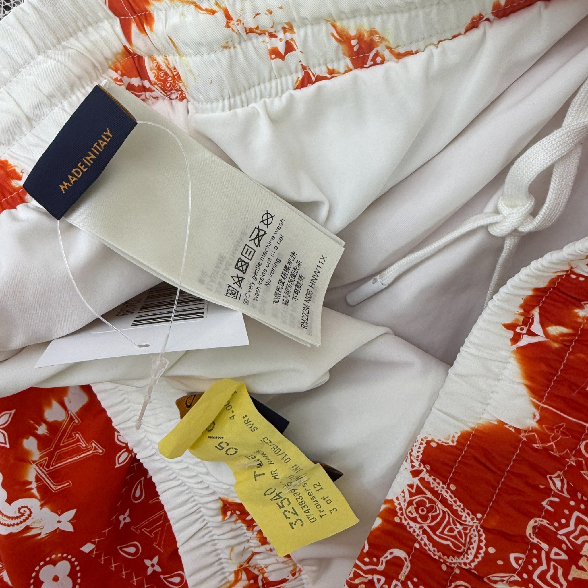 Men's Monogram Bandana Print Shorts Red Size L