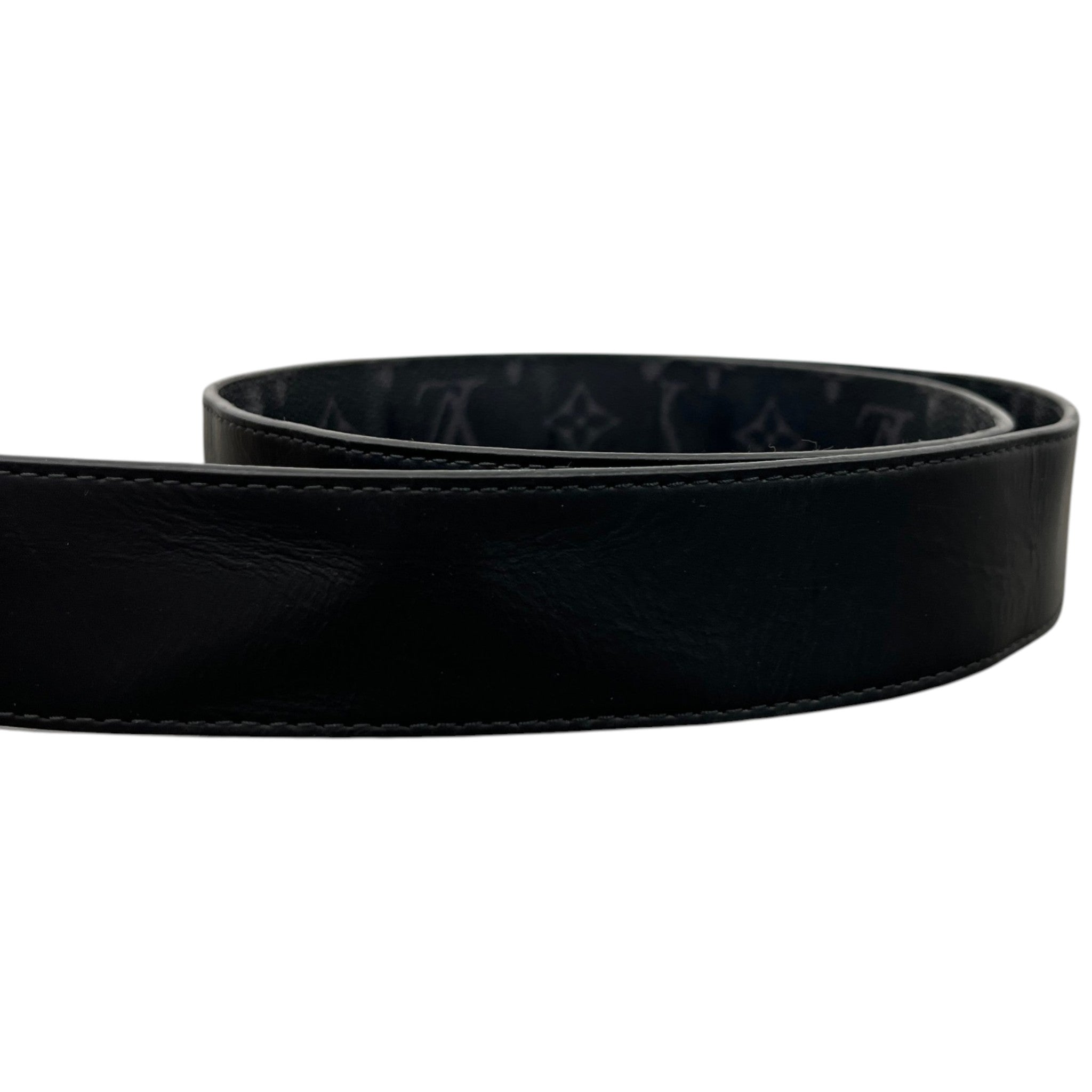 Men's Initiales Monogram Eclipse Belt Black Size Waist 36"