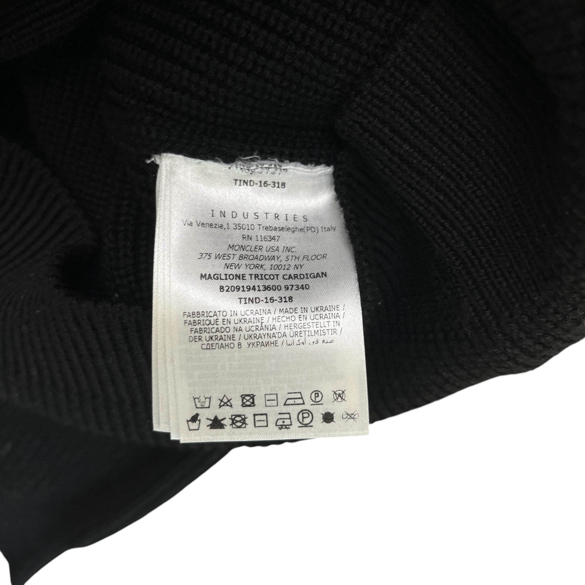 Men's Maglione Tricot Cardigan Black Size M