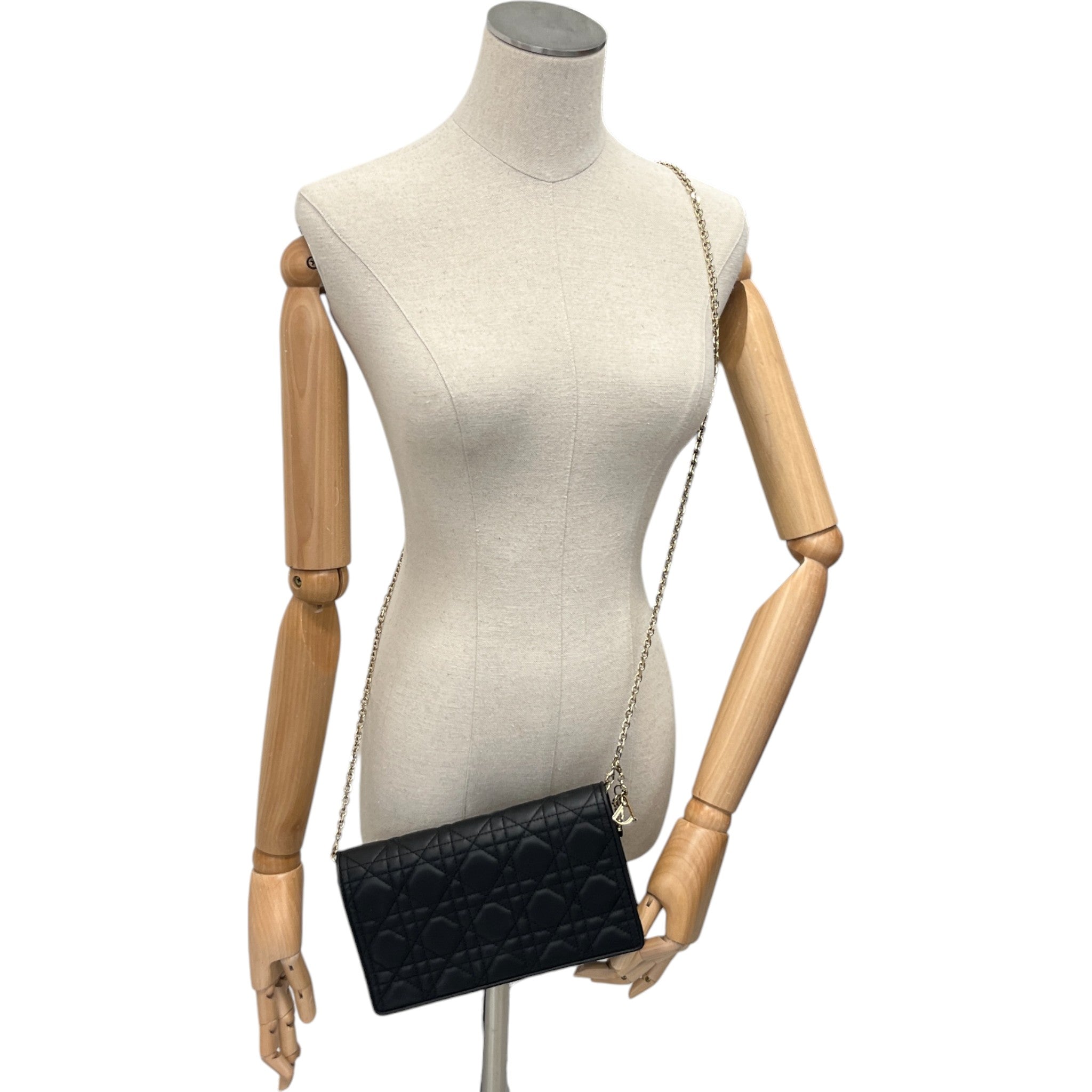 Women's Lady Dior Pouch With Chain Bag Black