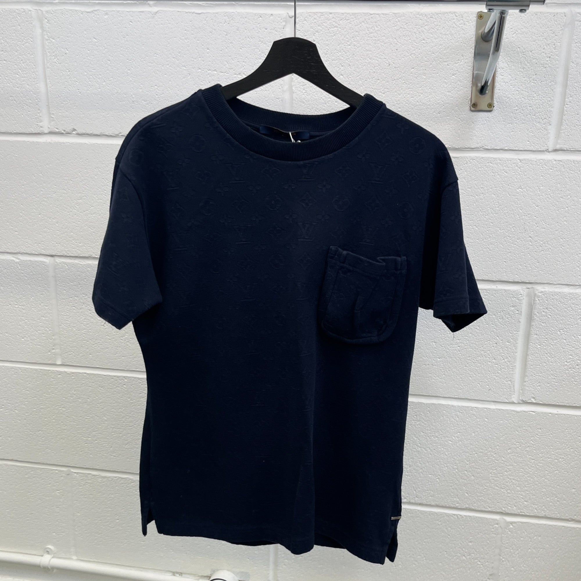 Men's 3D Pocket Monogram T-Shirt Navy Size XS